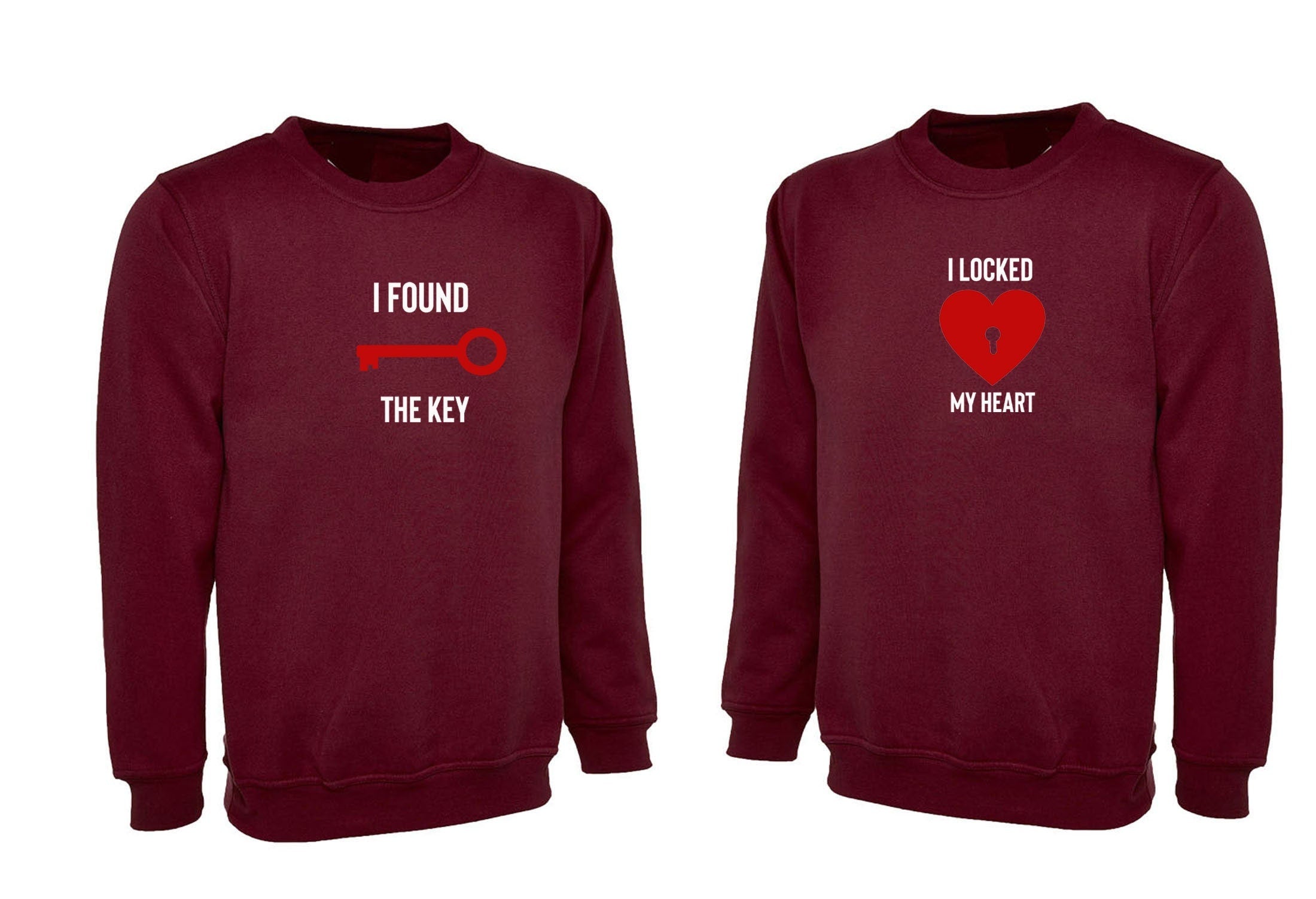 Couple matching funny shirts locked heart and key sweatshirt jumper sweater shirt joke valentines outfit wedding love marriage anniversary