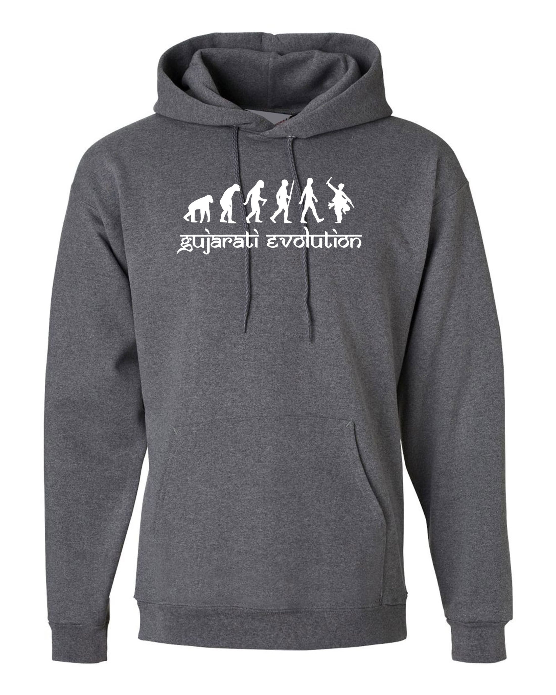 Gujarati evolution funny indian desi gujarati hoodie hoody hood hooded hindi gift for gujarati garba dandiya dance friend birthday