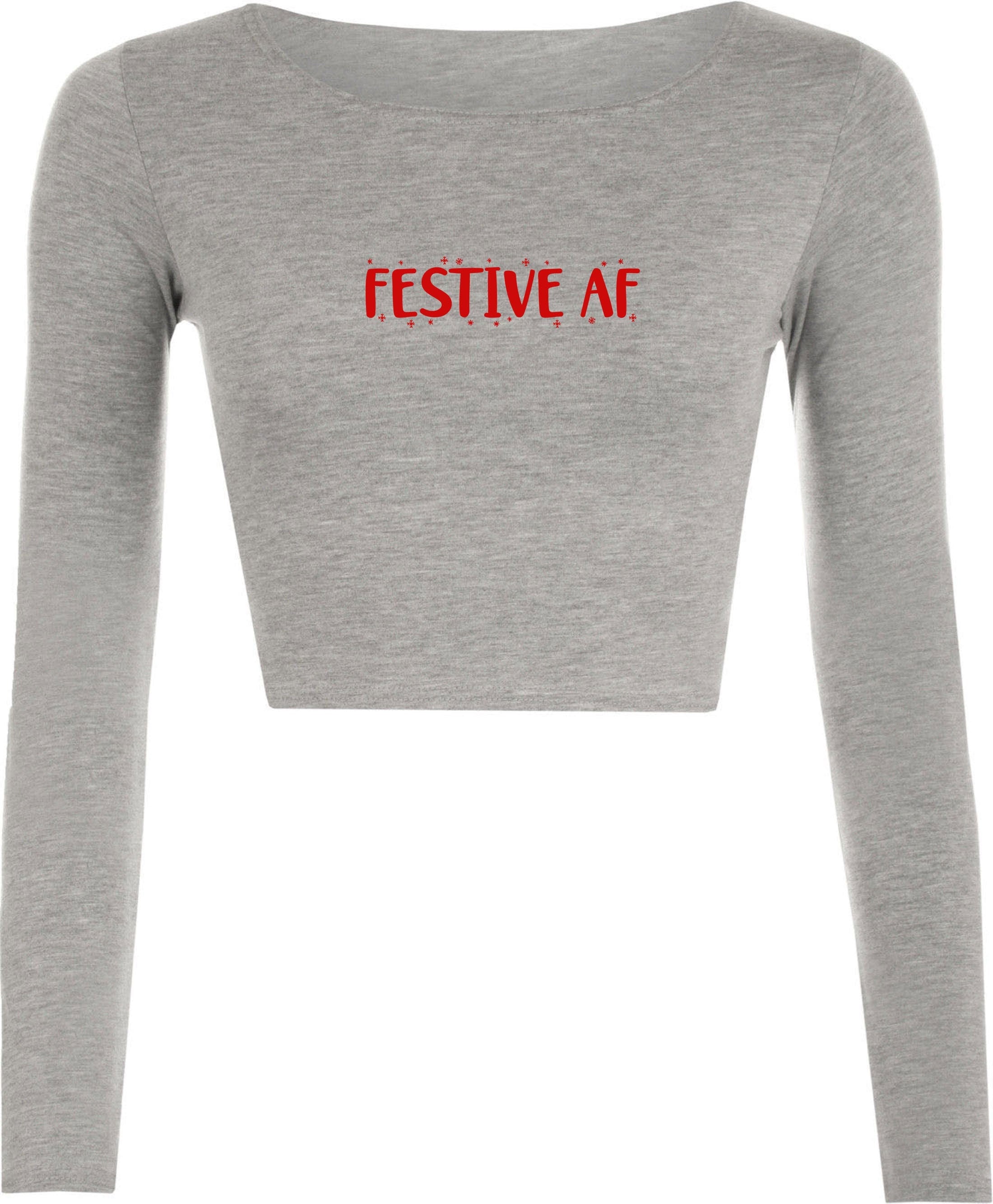 Festive af crop tops croptop crop-top merry christmas xmas gift present fashion swag holiday festival mens womens ladies unisex gift