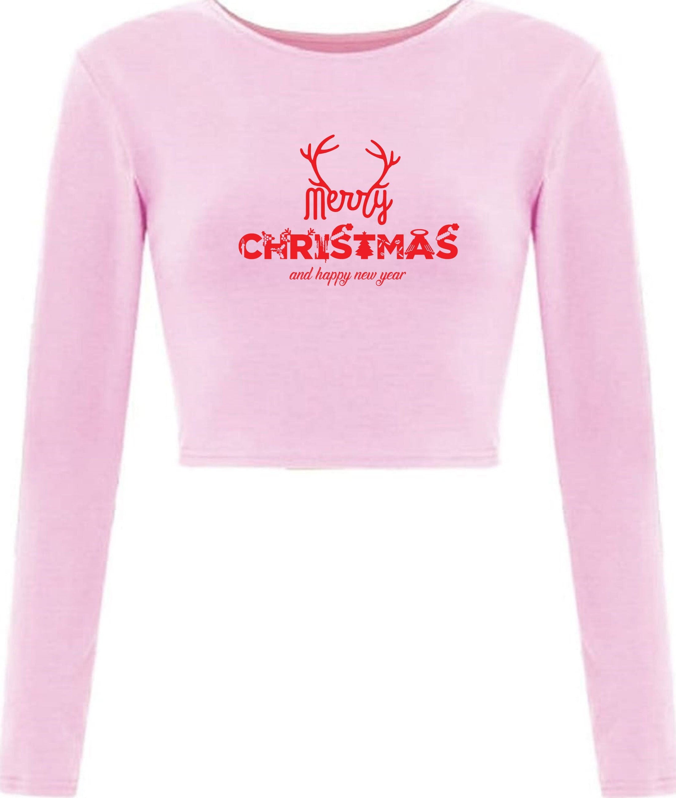 Merry christmas and happy new year crop tops croptop crop-top gift xmas present unisex top ladies mens womens top trending