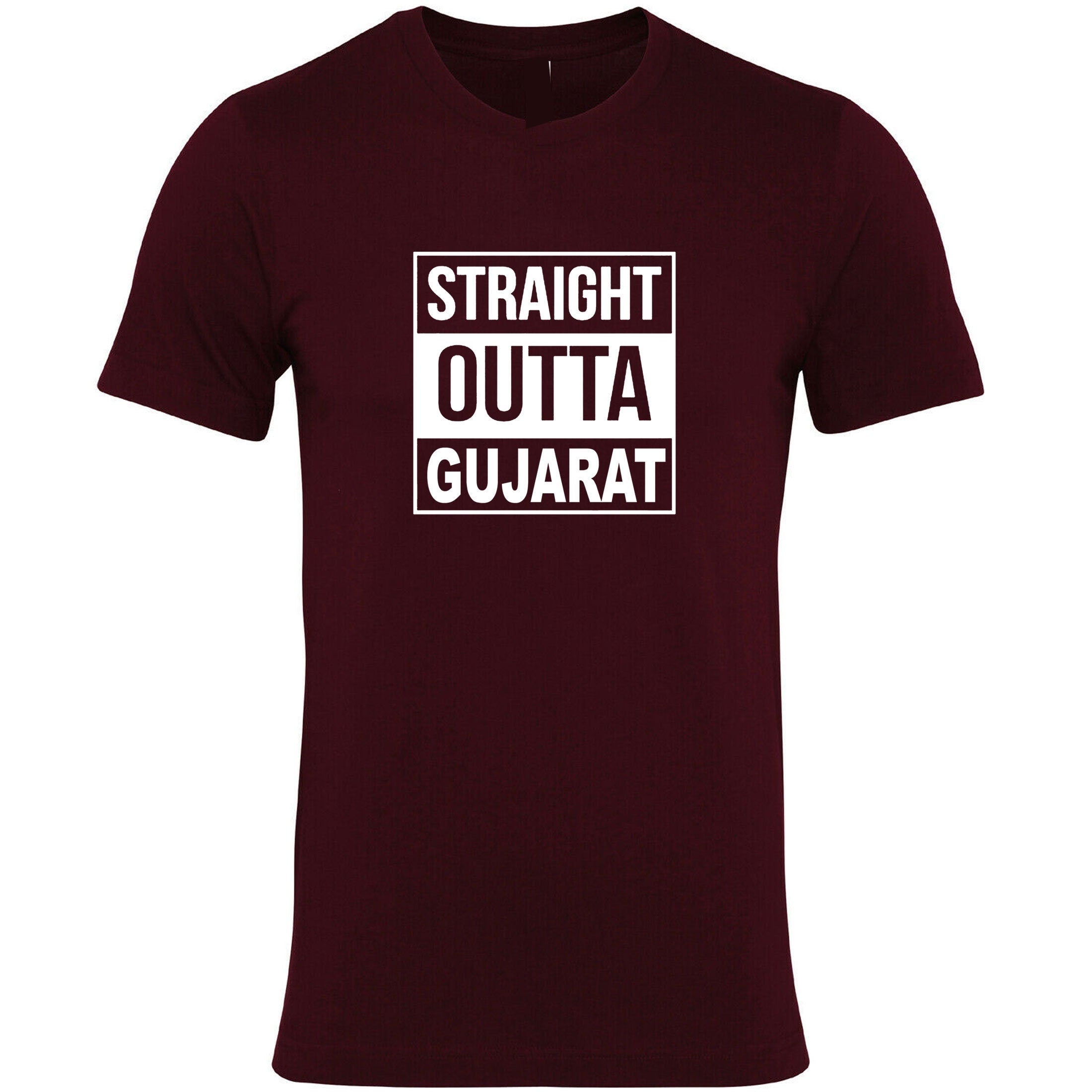 Straigth outta gujarat funny indian gujarati t shirt t-shirt tshirt tee shirt garba navratri dandiya dance gift for gujarati friend