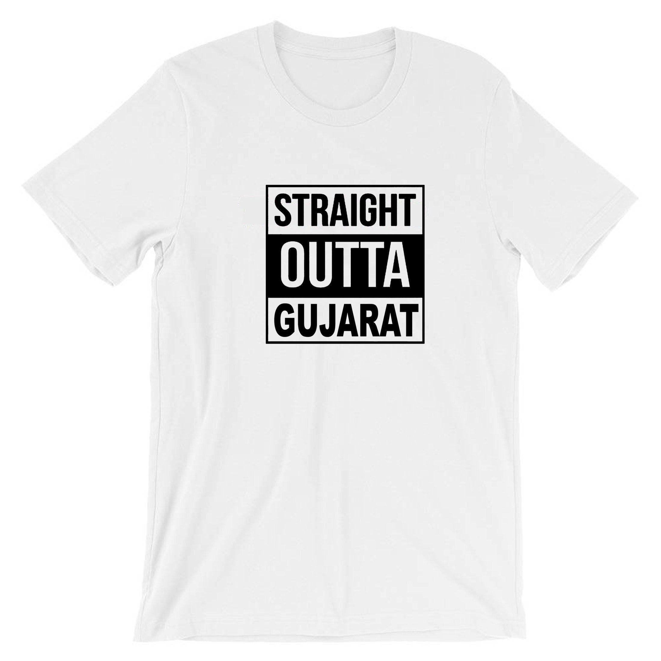 Straigth outta gujarat funny indian gujarati t shirt t-shirt tshirt tee shirt garba navratri dandiya dance gift for gujarati friend