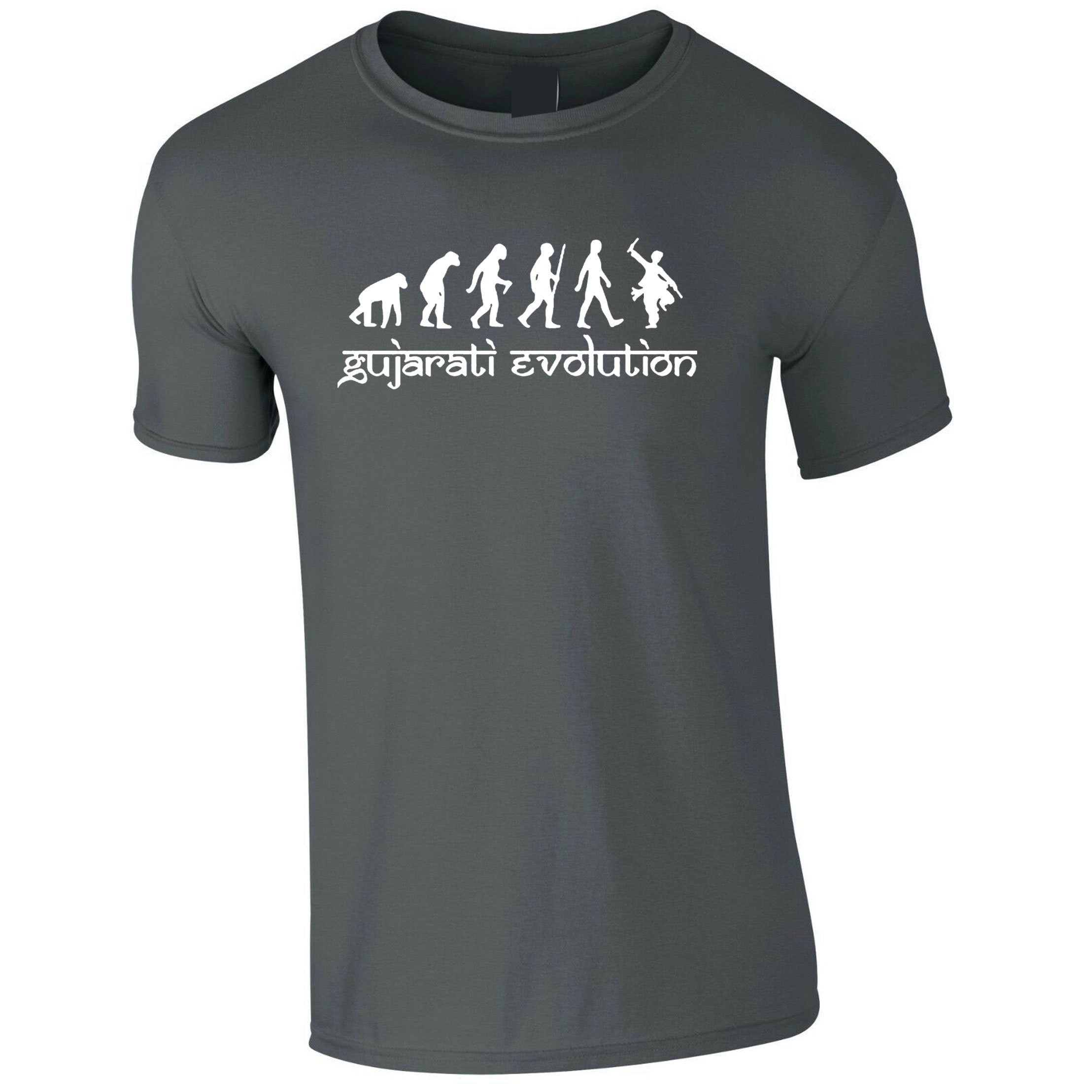 Gujarati evolution funny indian desi gujarati t shirt t-shirt tshirt tee shirt hindi gift for gujarati garba dandiya dance friend birthday