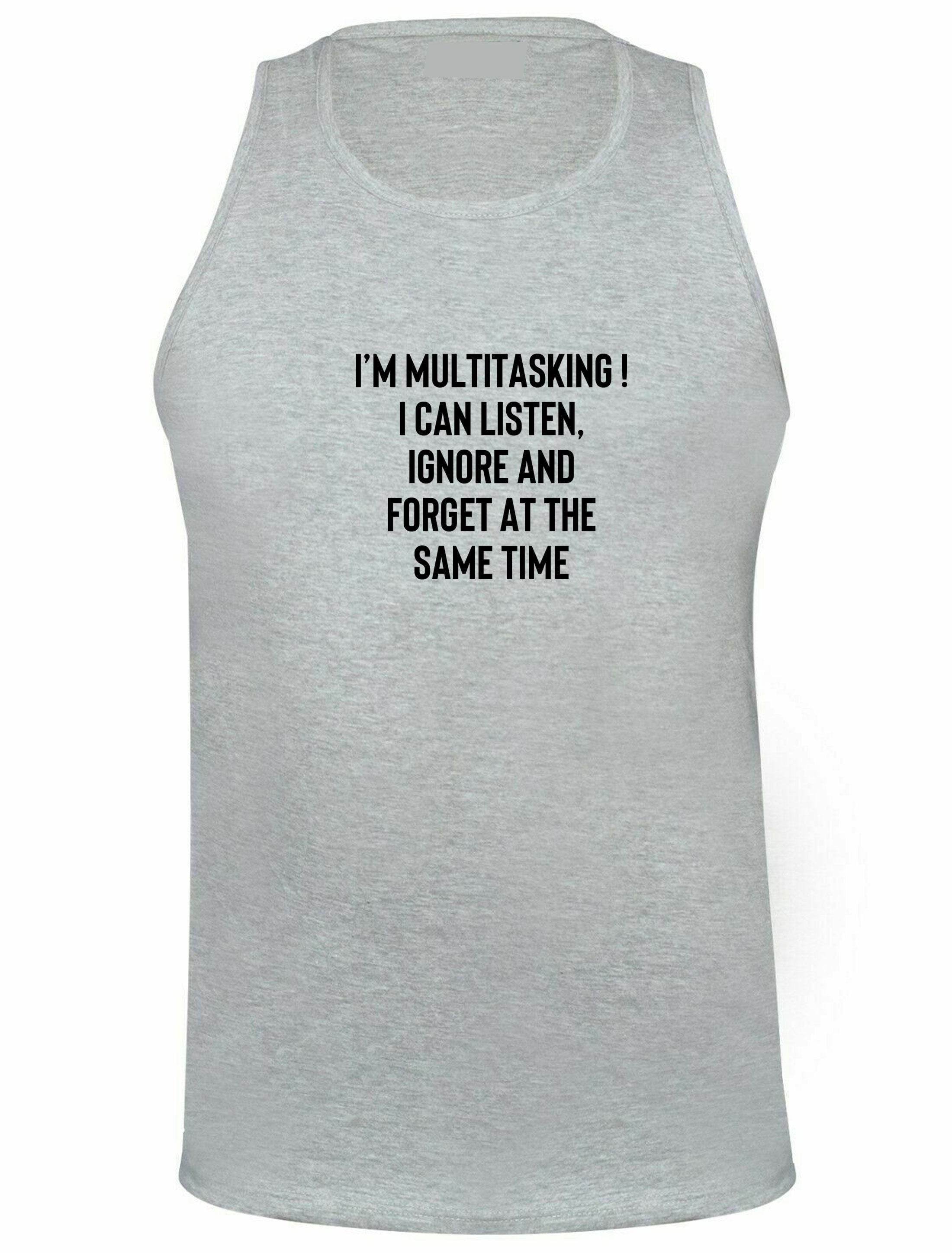 I'm multitasking funny joke lazy rude sarcastic humorous vest vests top tank gym workout exercise yoga unisex gift birthday