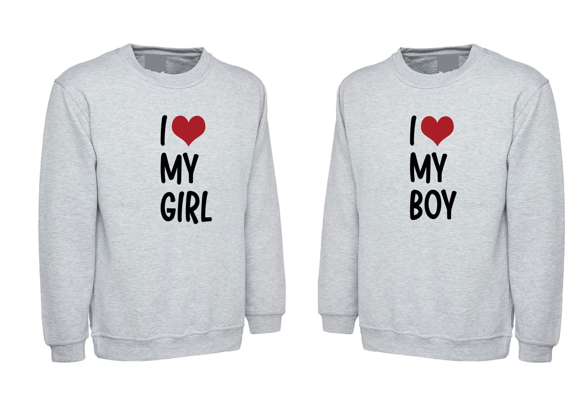 Couple matching shirts i love my girl boy boyfriend girlfriend cute couple funny valentine's gift outfit sweatshirt jumper sweater shirt