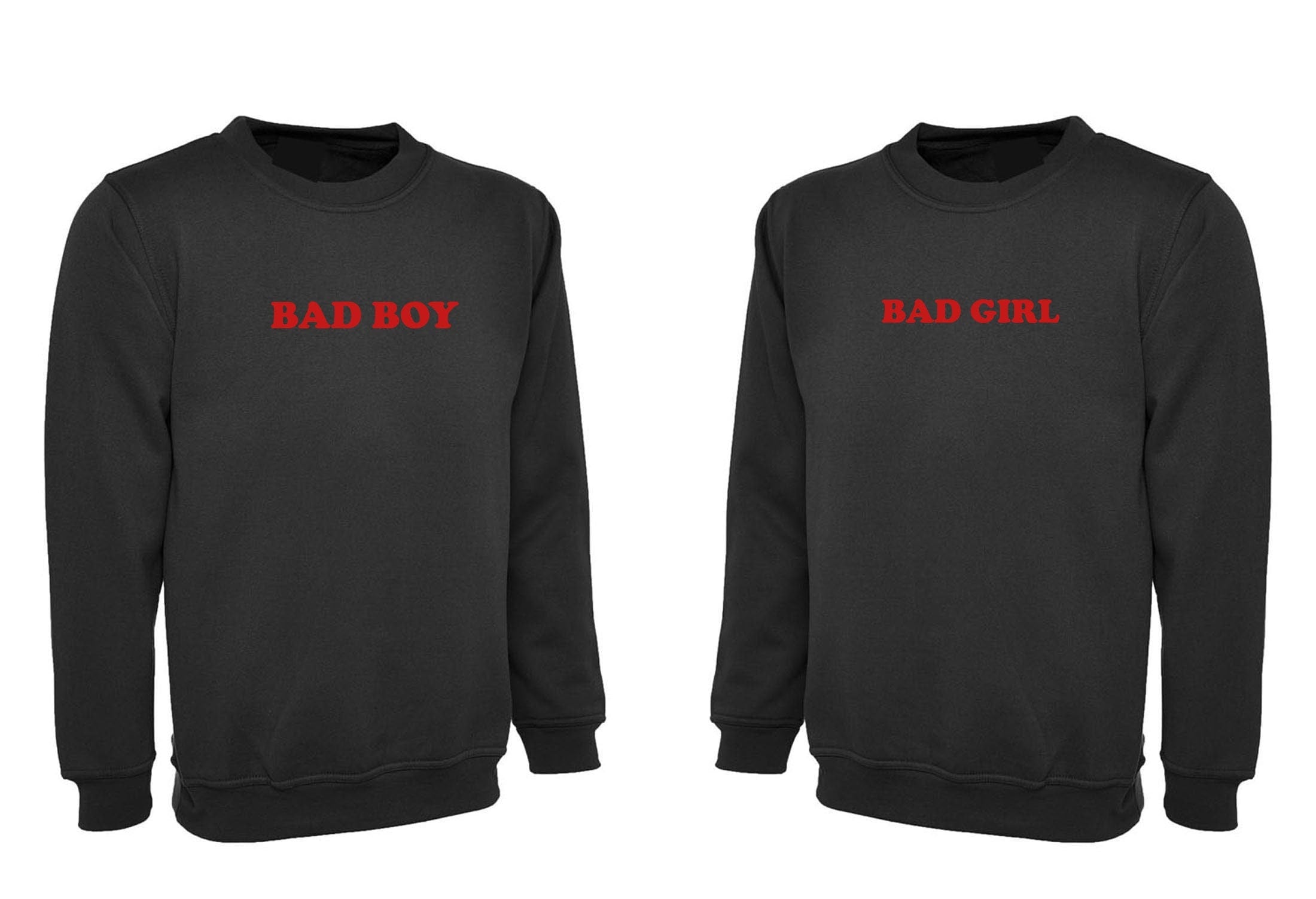 Couple matching shirts bad boy bad girl boyfriend girlfriend naughty couple funny valentine's gift outfit sweatshirt jumper sweater shirt