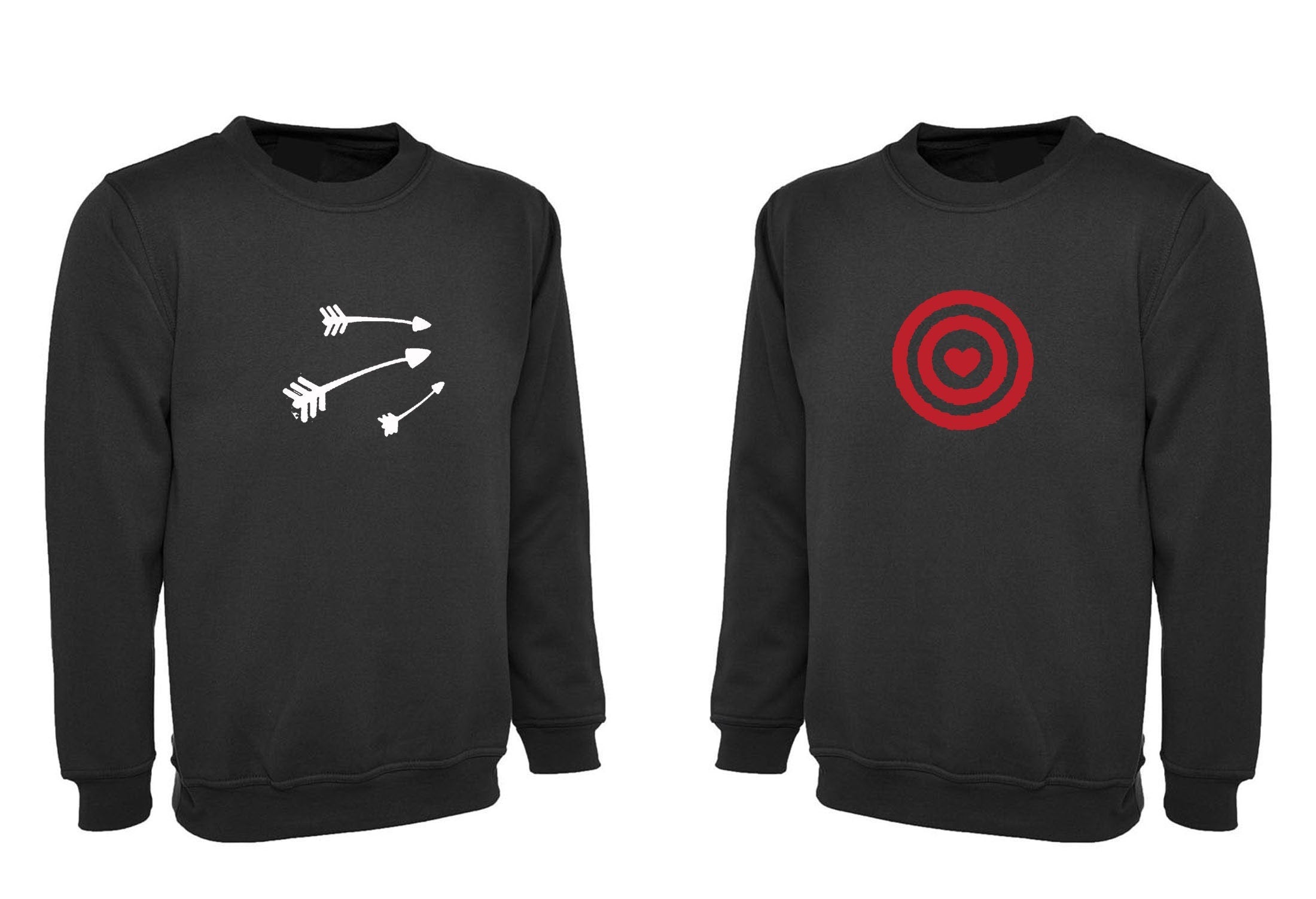 Couple matching shirts archery love arrow in target heart husband wife gf bf funny valentine's gift outfit sweatshirt jumper sweater shirt