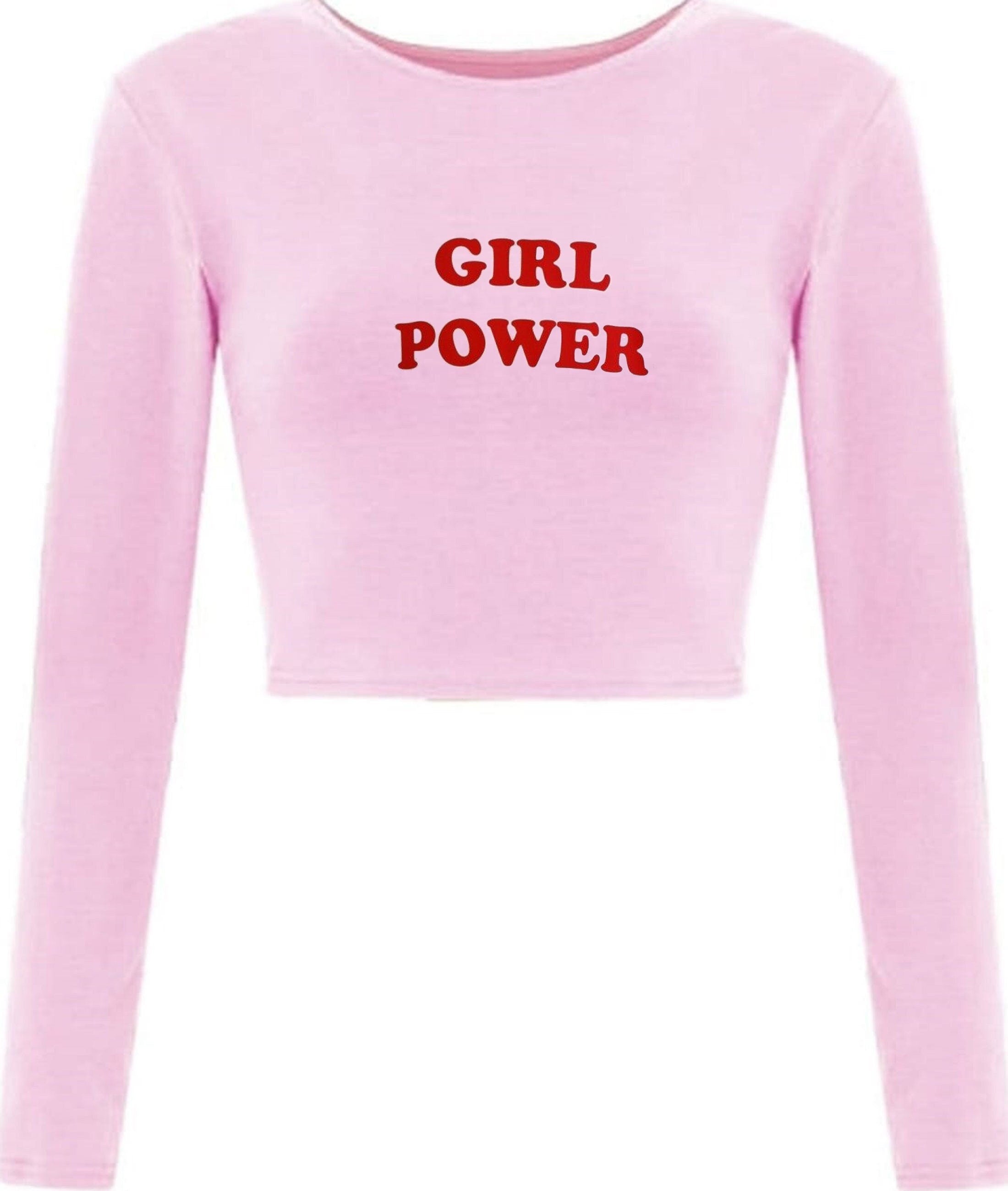 Girl power crop top crop-tops girl power grl pwr, feminist, girl power, feminist feminism protest womens day gift