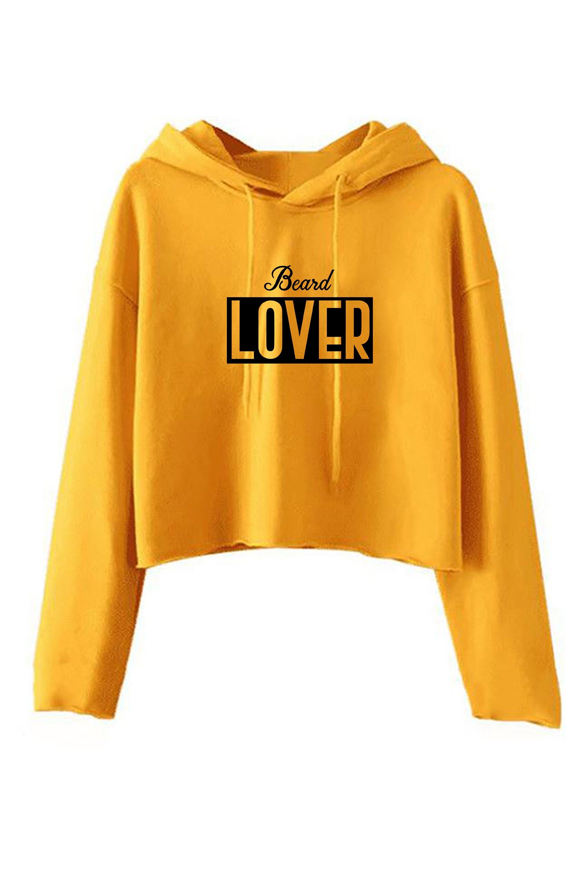 Beard lover crop top crop-tops hoodie hoody hood gift for mens beard lover birthday present unisex i love beard funny top