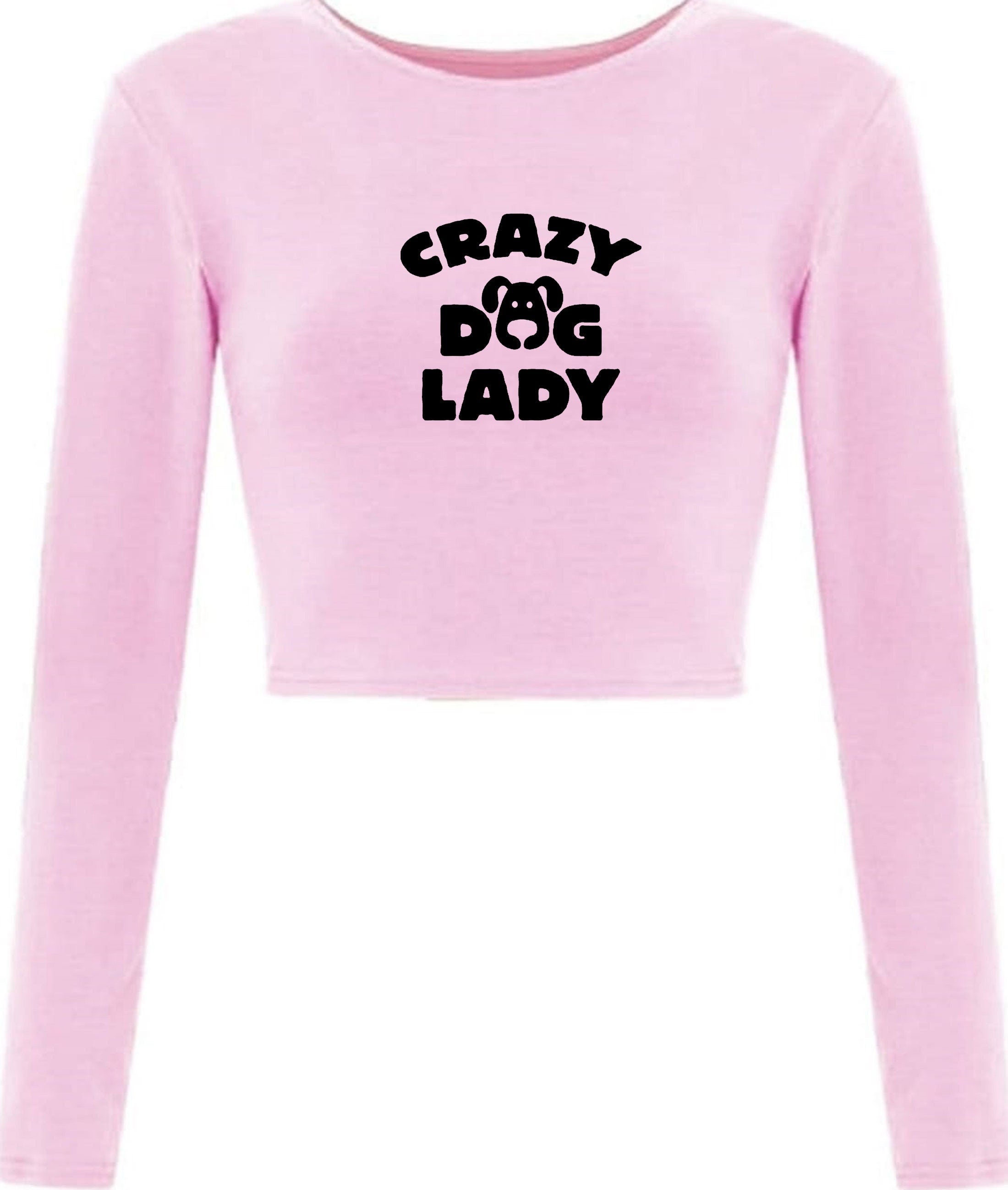 Crazy dog lady crop top crop-tops funny top for womens ladies unisex gift for dog lovers birthday present xmas top