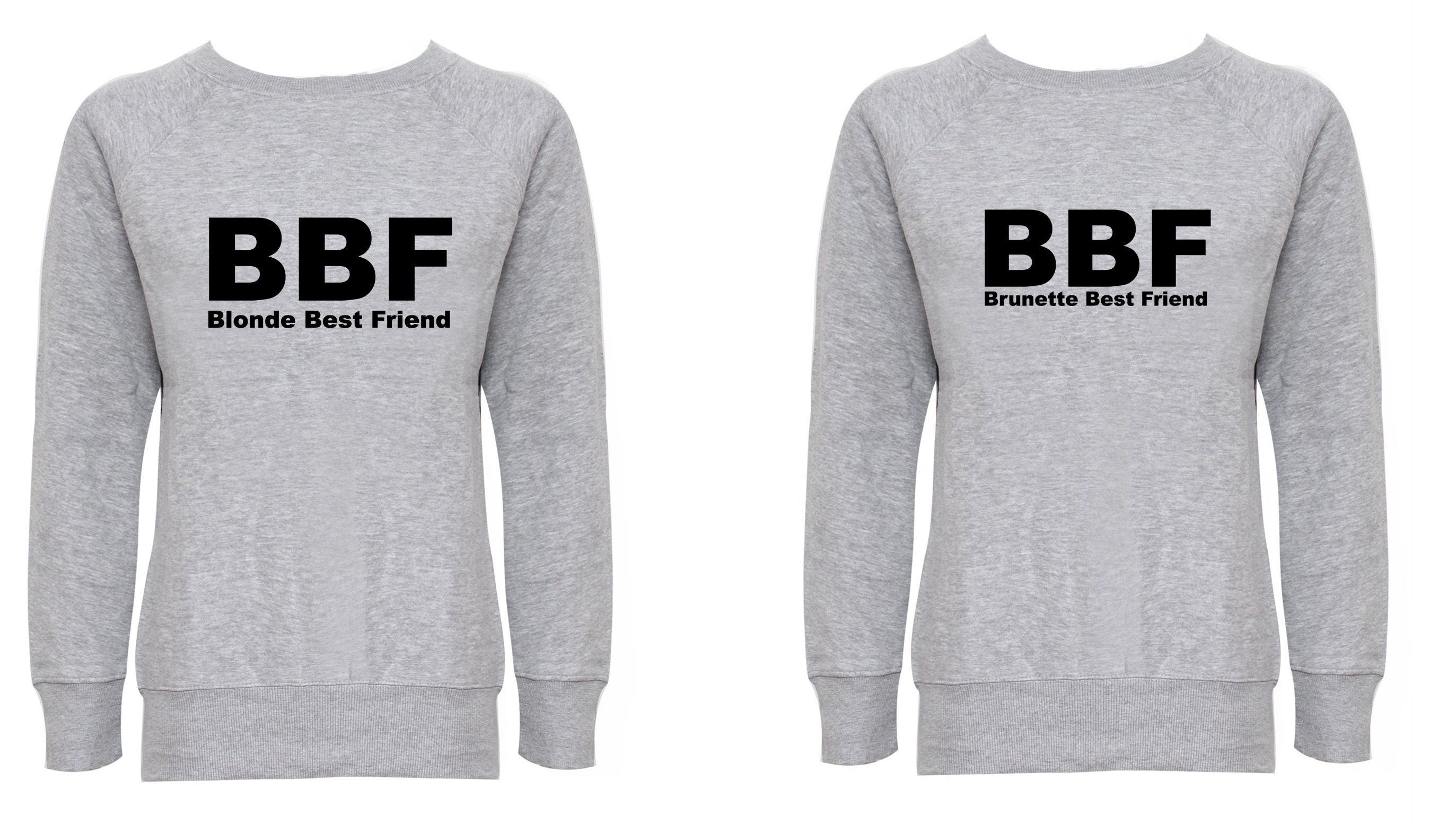 Couple matching shirts for best friends sweatshirt jumper sweater shirt bff blonde brunette ladies womens gift funny