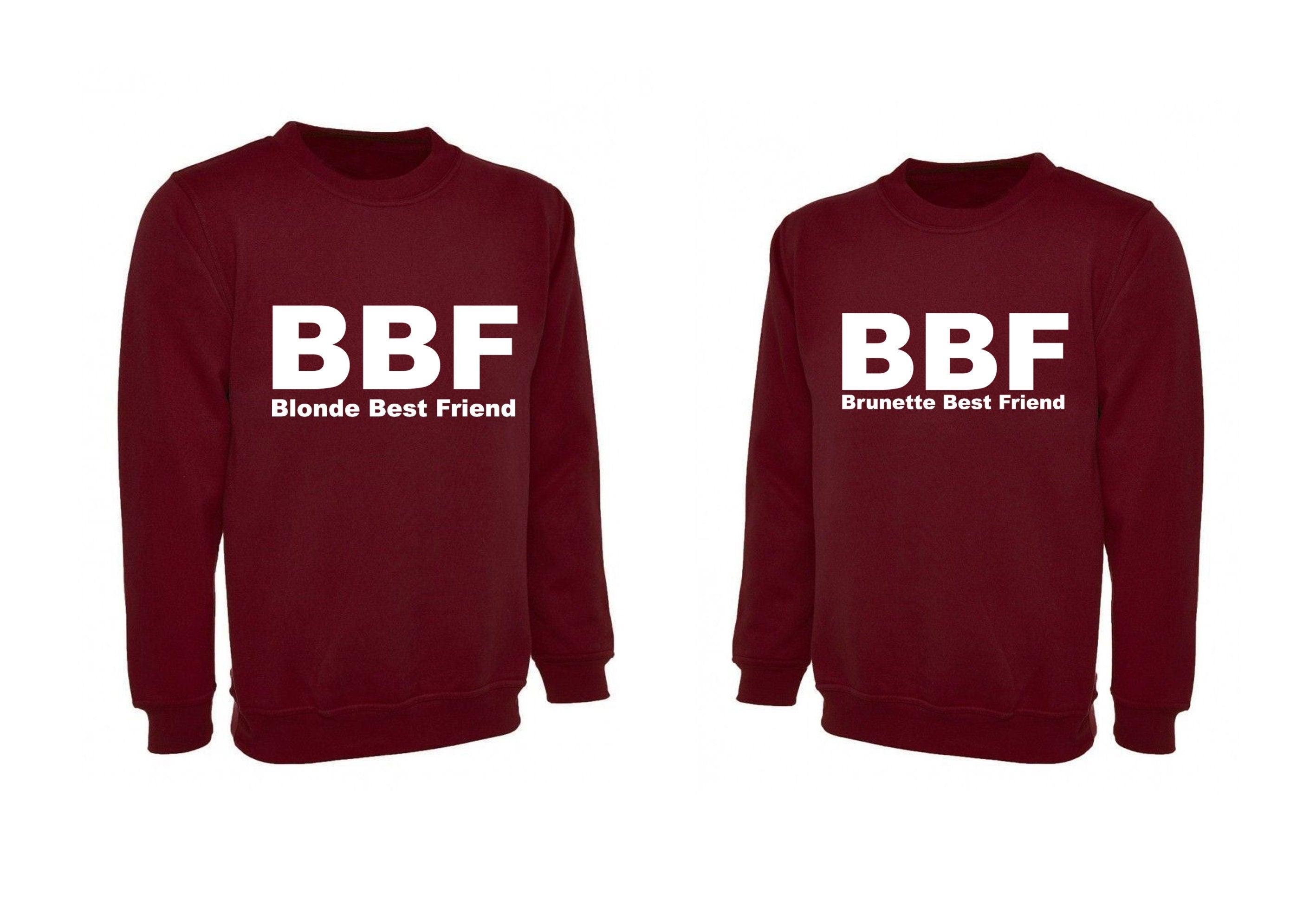 Couple matching shirts for best friends sweatshirt jumper sweater shirt bff blonde brunette ladies womens gift funny