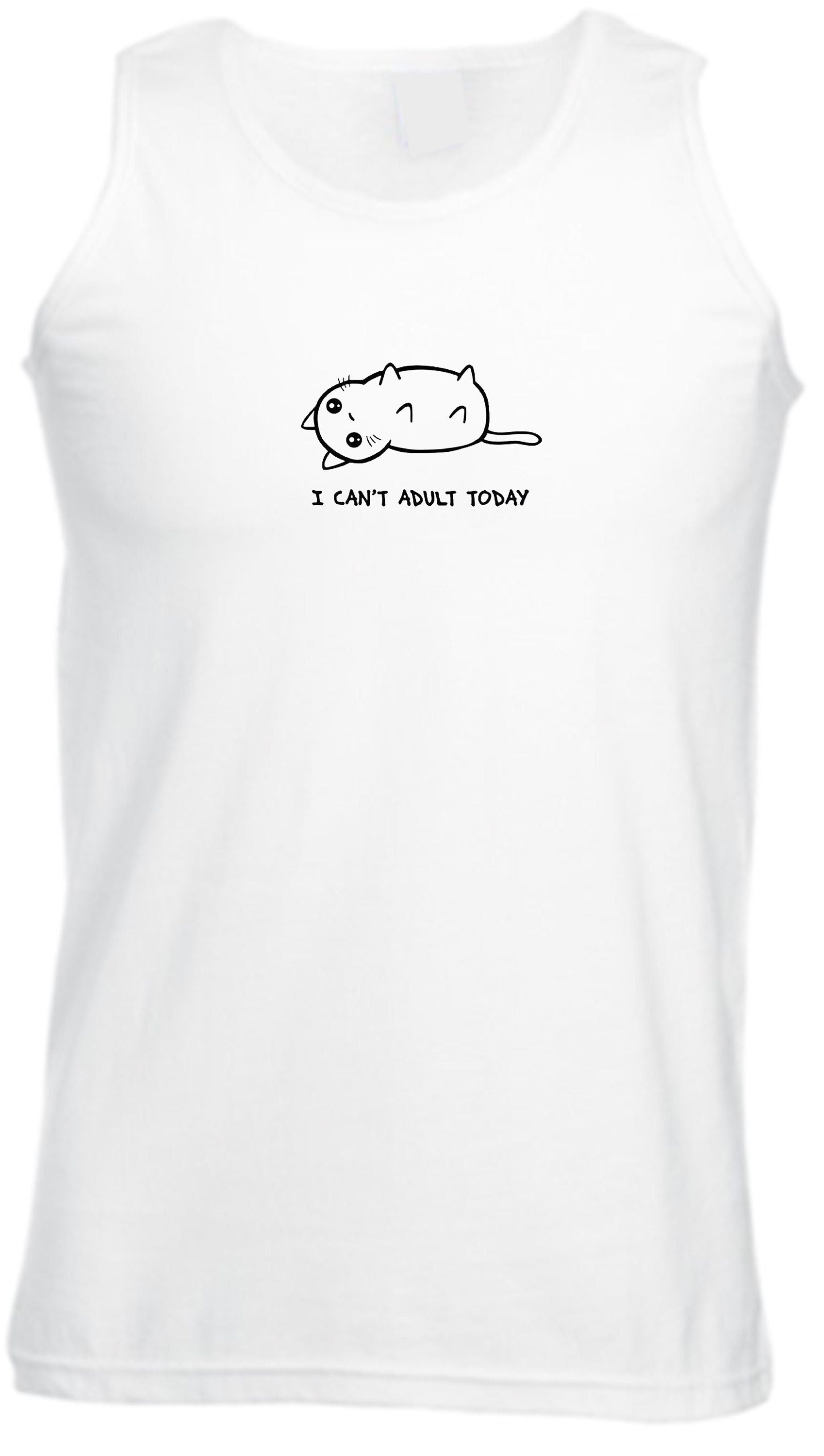 I cant adult today ladies vest vests gym workout exercise yoga funny men womens gift birthday awesome funny cat pet cute best present unisex