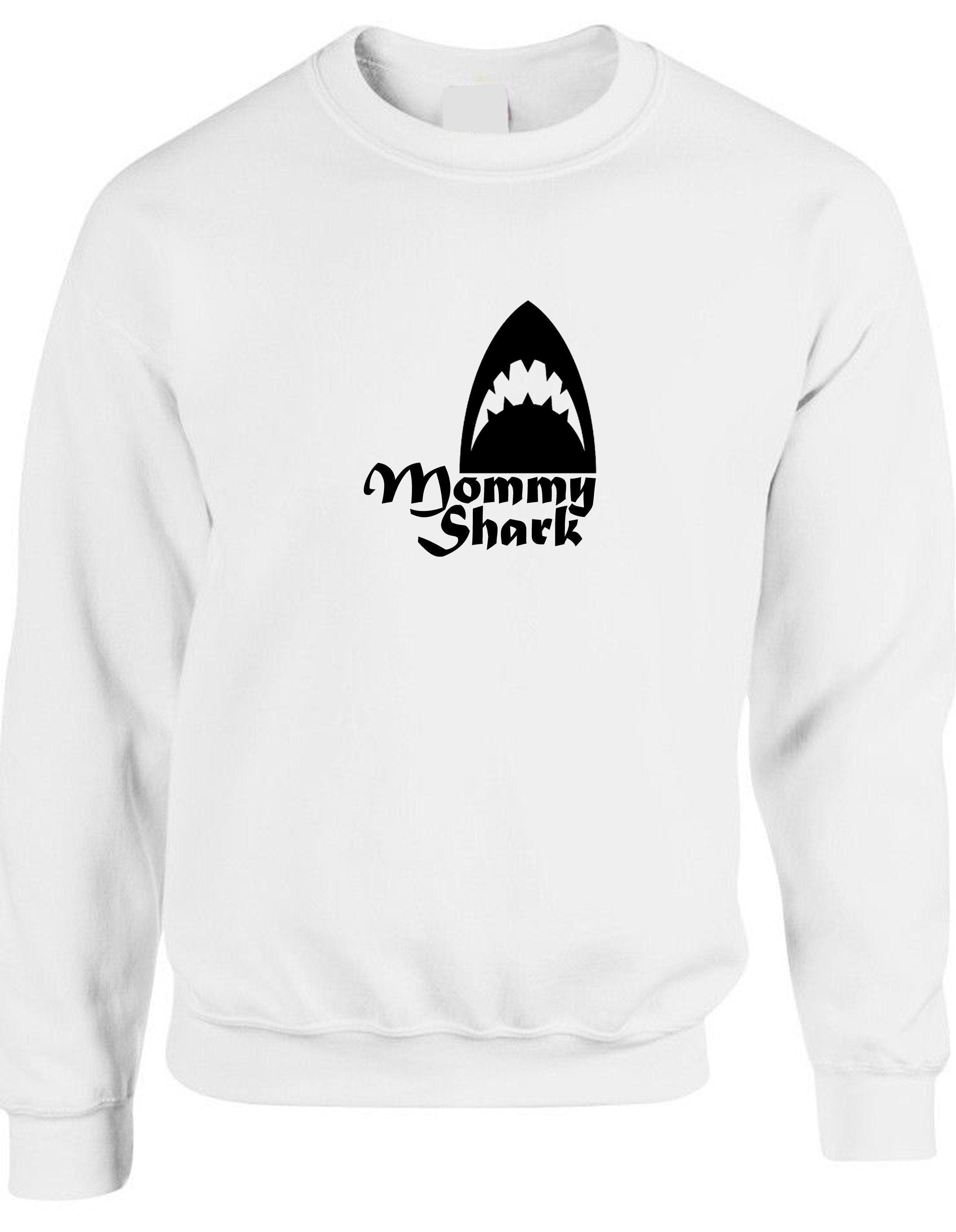 Mommy shark sweatshirt jumper sweater shirt gift ladies mother's day birthday super mom funny top christmas gift for mom mama mother