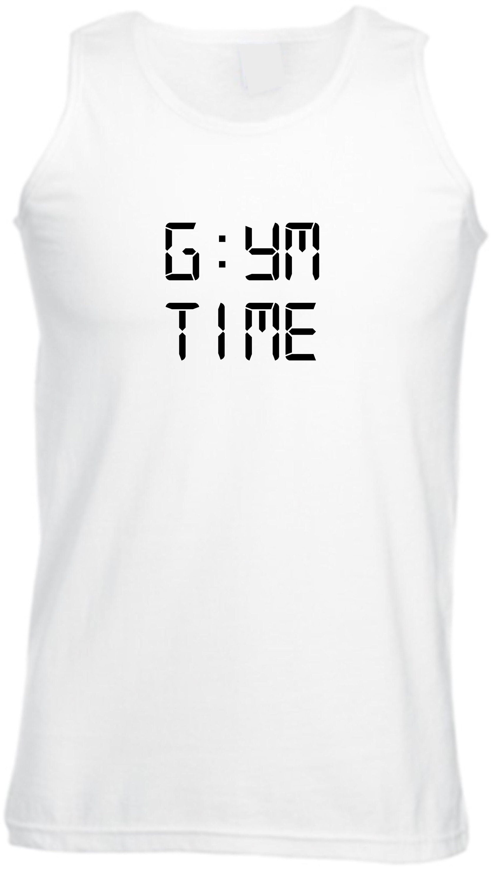 Gym time funny mens womens ladies vest vests top hank unisex gift for gym lovers workout exercise nma boxing jigging yoga analog