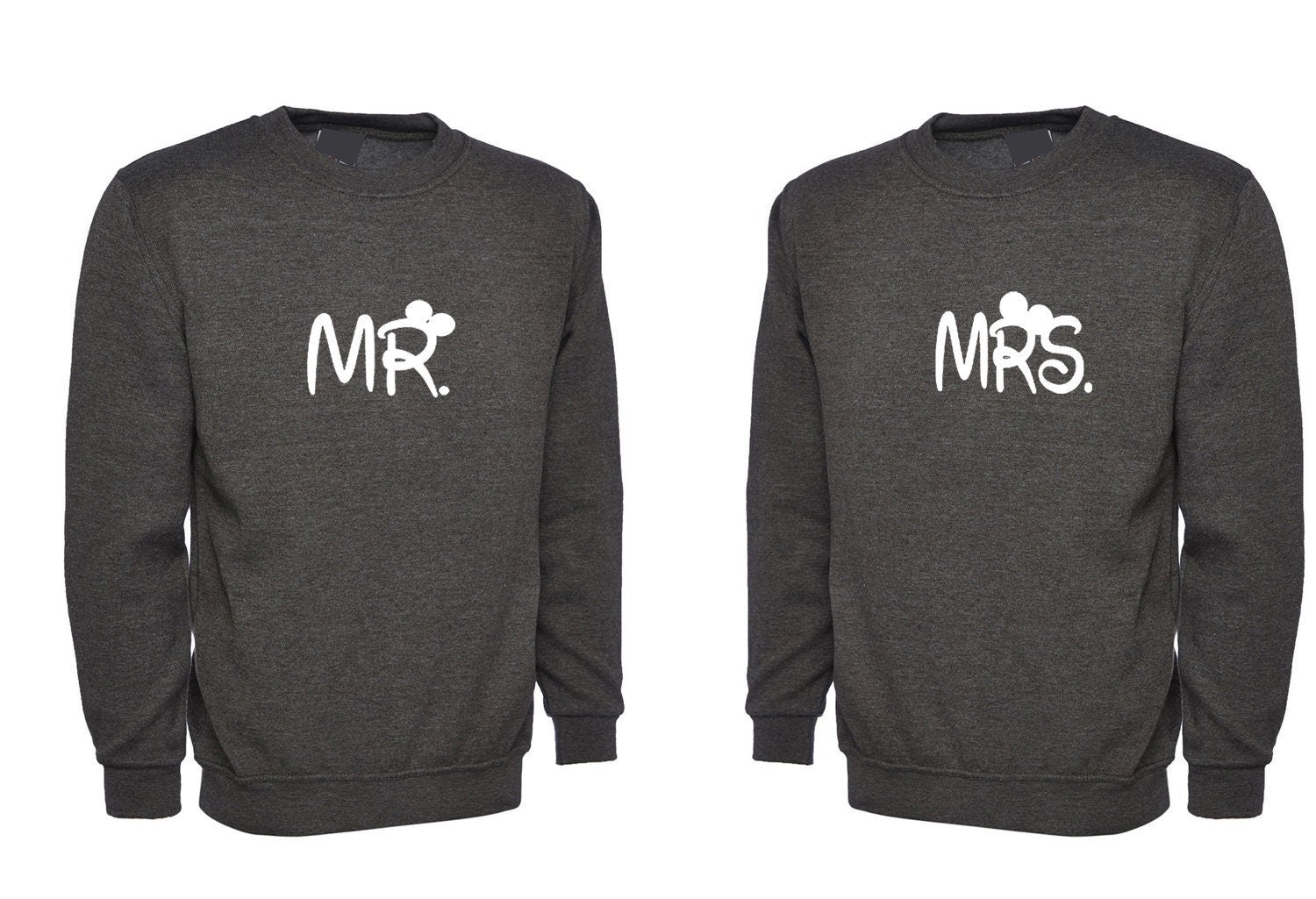 Couple matching sweatshirt jumper sweater shirt mr. & mrs. just married engaged  funny joke gift wedding anniversary marriage presennt