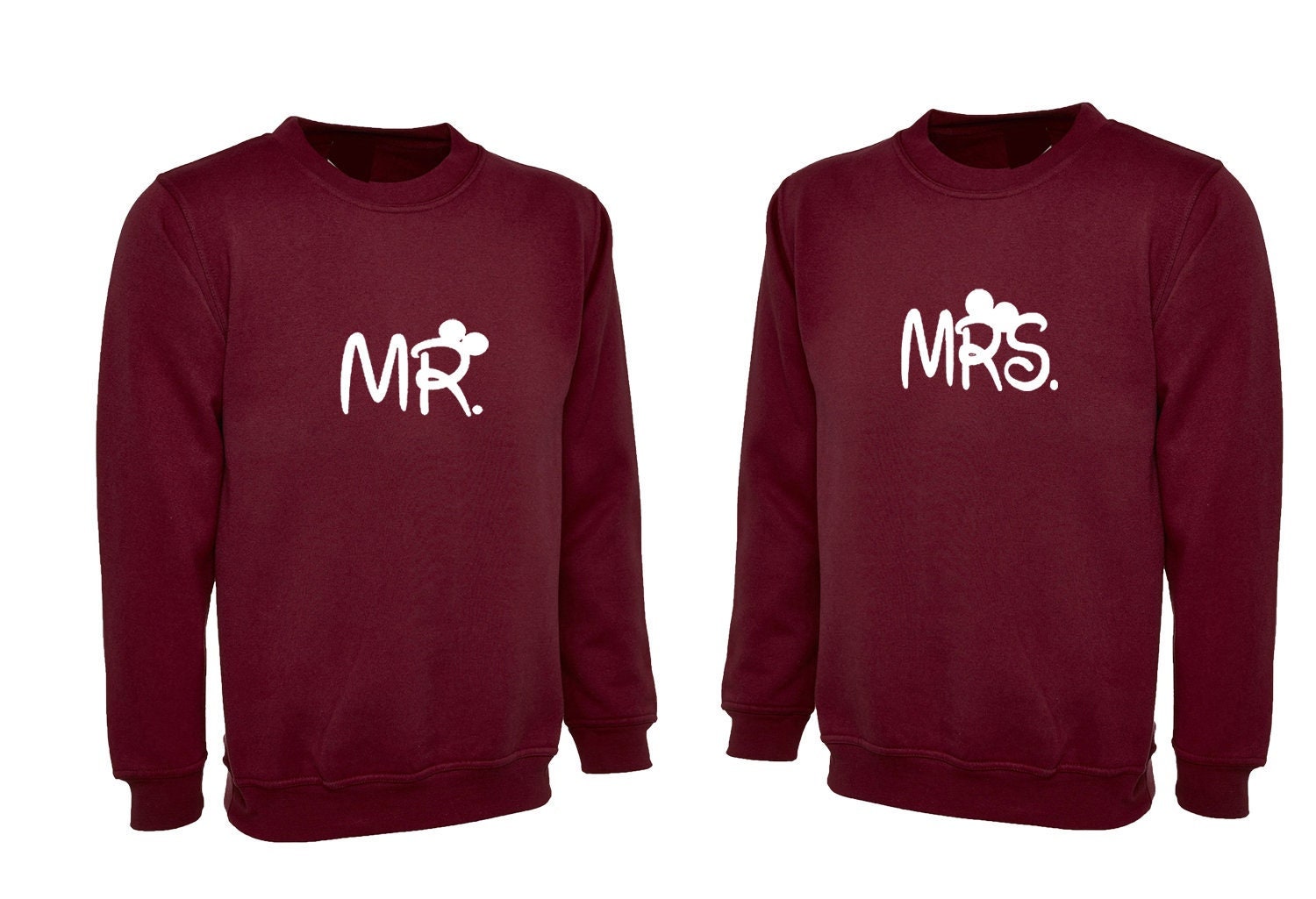 Couple matching sweatshirt jumper sweater shirt mr. & mrs. just married engaged  funny joke gift wedding anniversary marriage presennt