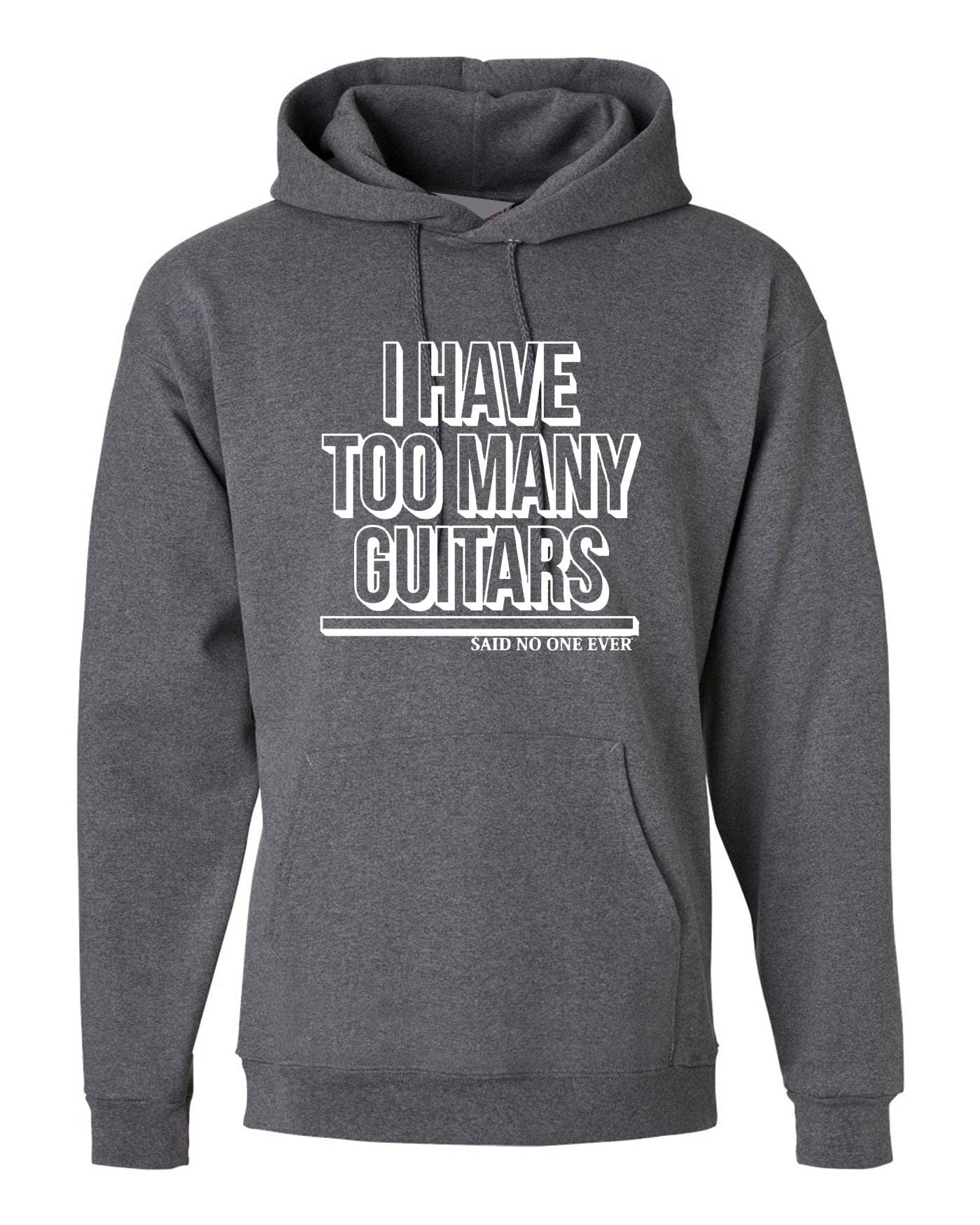 Mens i have too many guitars said no one ever hoodie hoody hood hooded guitar rock music guitar lover musician funny christmas gift