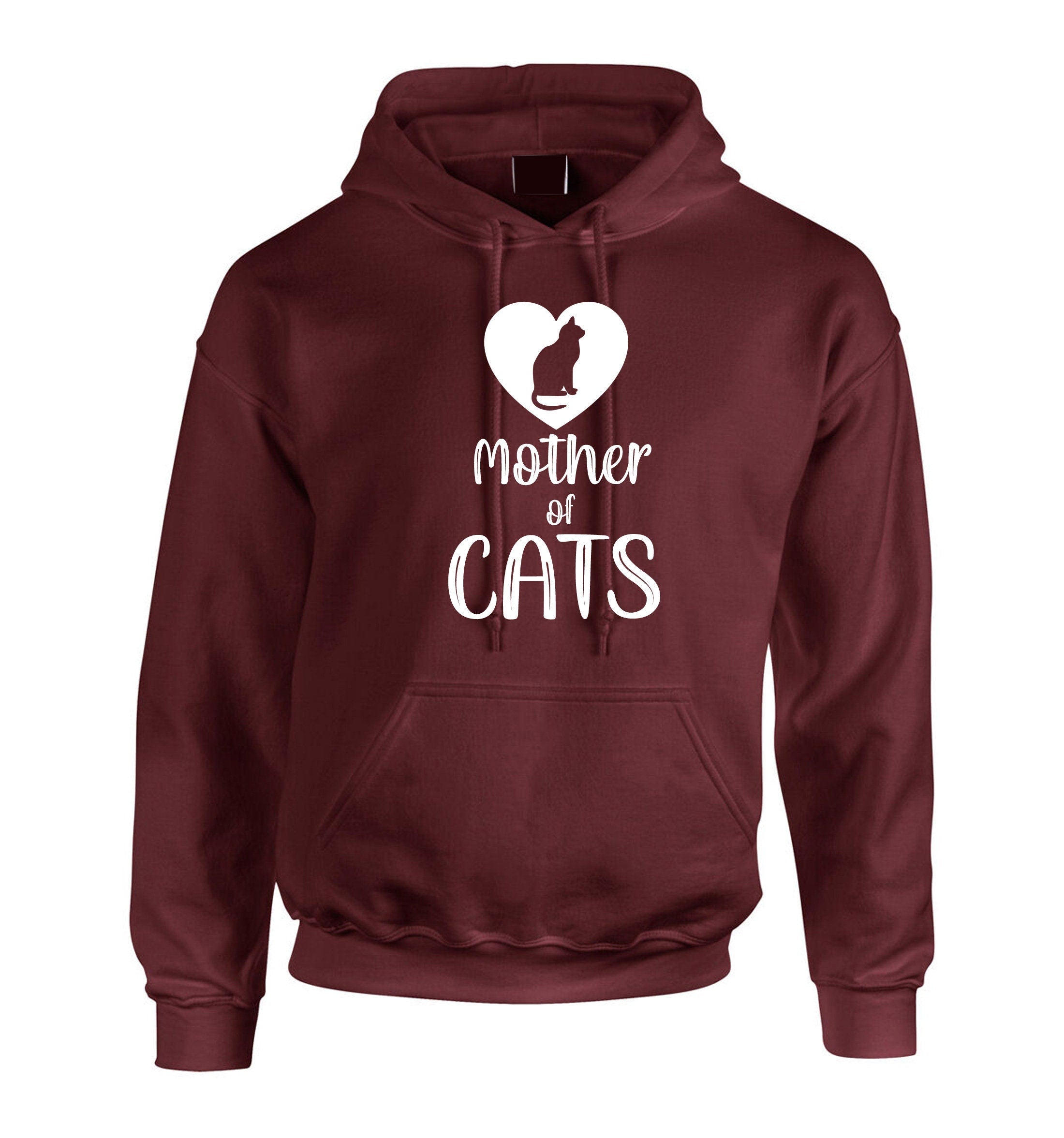 Mother of cats funny hoodie hoody hood hooded ladies womens birthday gift xmas top christmas present for cat lovers parody joke