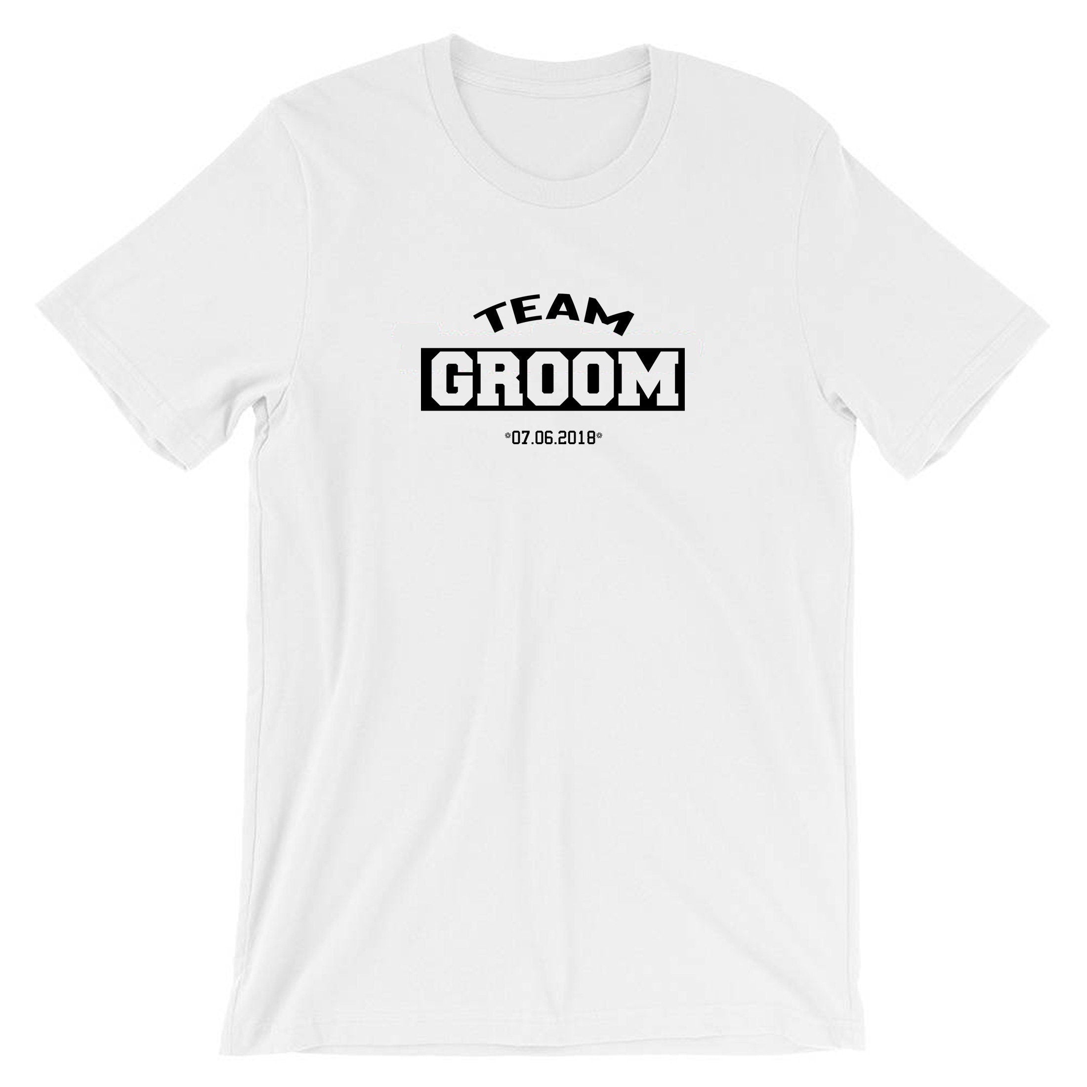 Team groom t shirt tshirt t-shirt tee shirt funny wedding ceremony outfit mens customized dates personalized