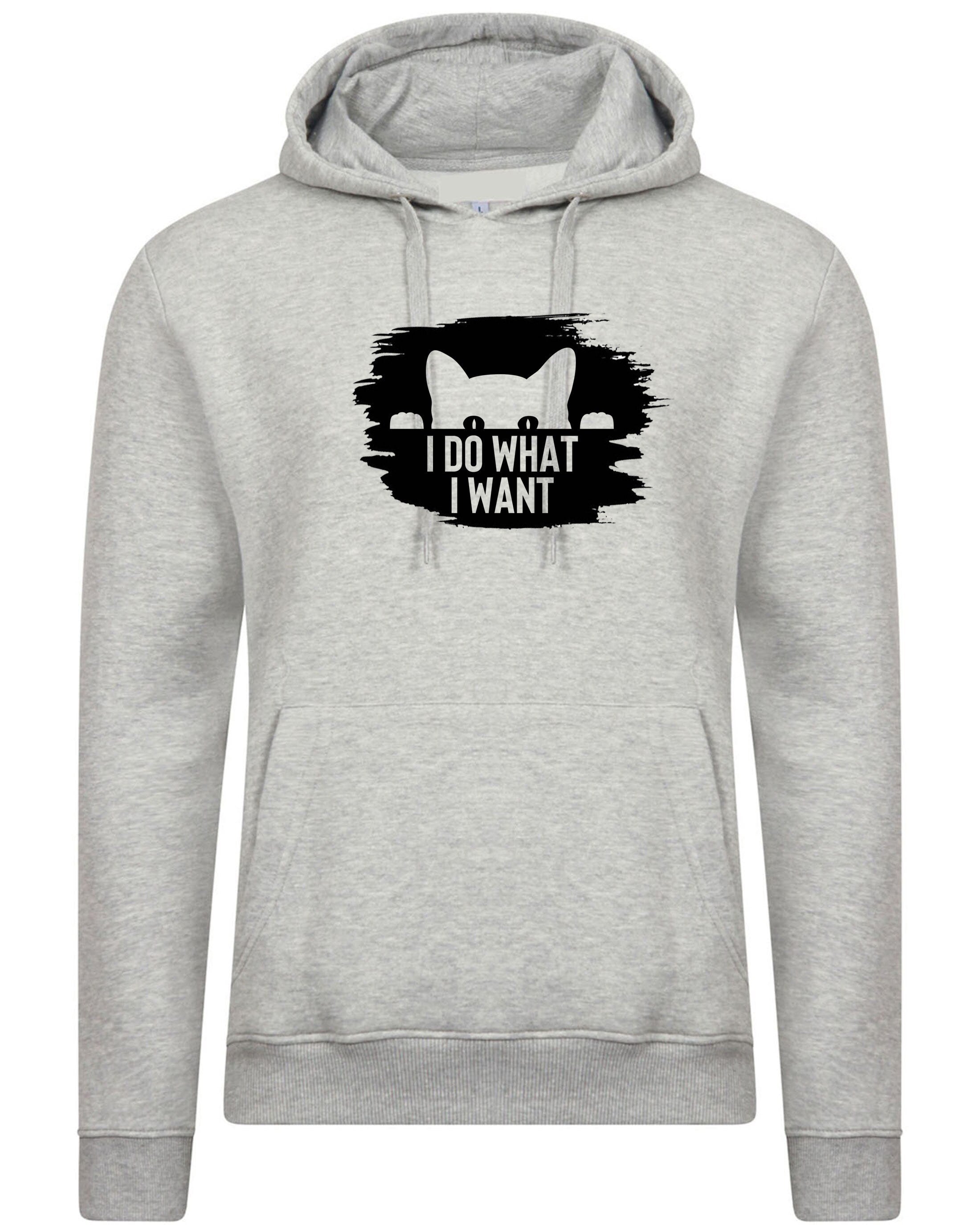 I do what i want funny ladies cat lovers hoodie hoody hood hooded joke rude sarcastic gift birthday present xmas slogan cat lady