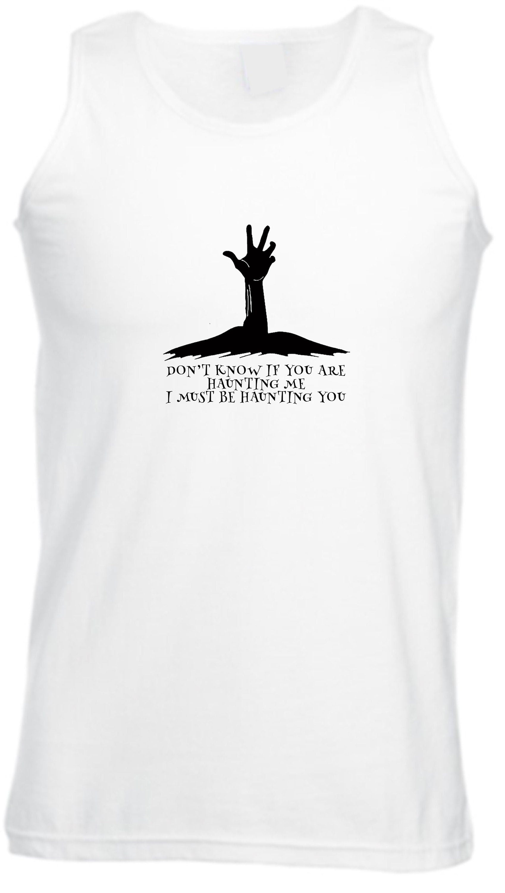 Don't know if you are haunting me or i am haunting you funny halloween vest vests gym workout exercise jogging yoga horror gift for unisex