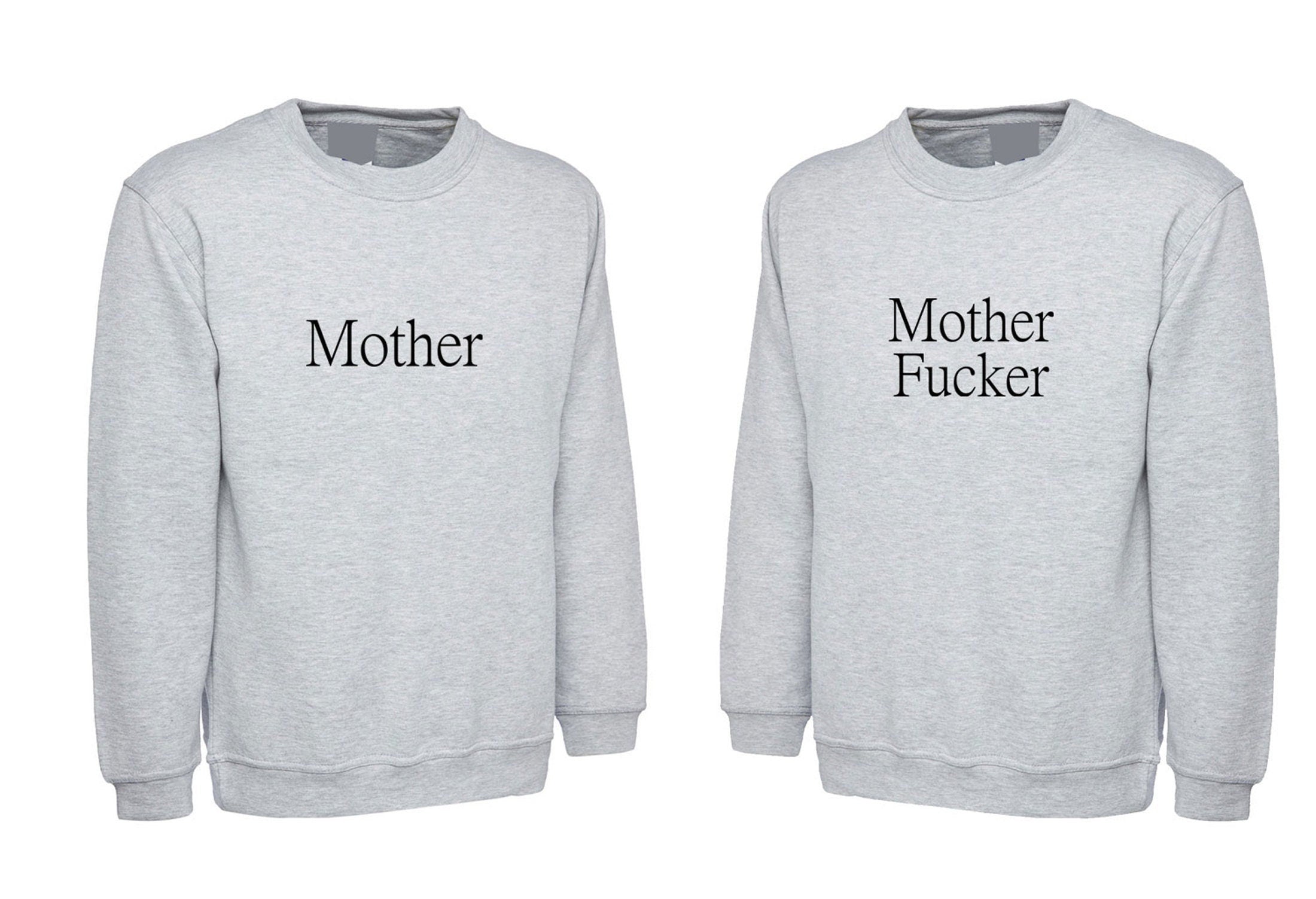 Couple matching funny sweatshirt jumper sweater shirt mother mother f**ker husband wife wedding anniversary gift present for father mother