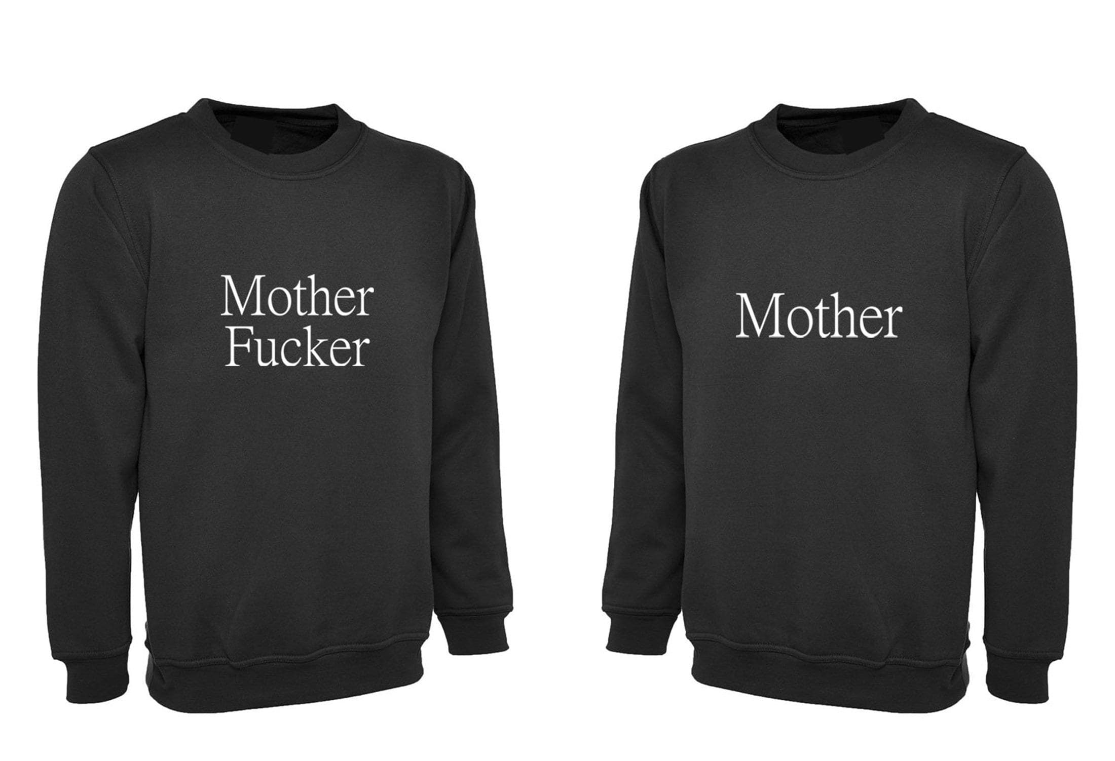 Couple matching funny sweatshirt jumper sweater shirt mother mother f**ker husband wife wedding anniversary gift present for father mother