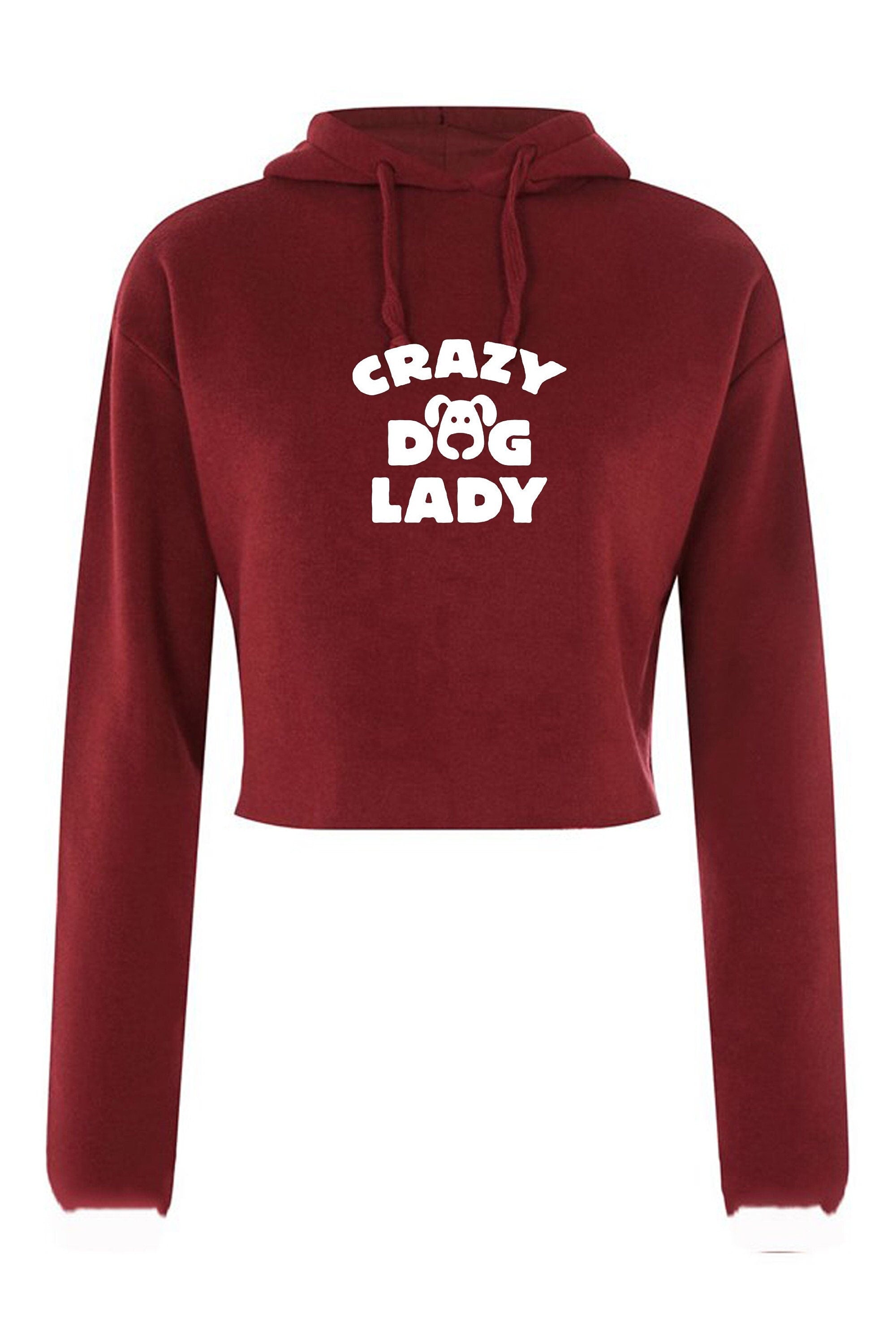 Crazy dog lady crop top crop-tops hoodie hood hooded funny top for womens ladies unisex gift for dog lovers birthday present xmas top