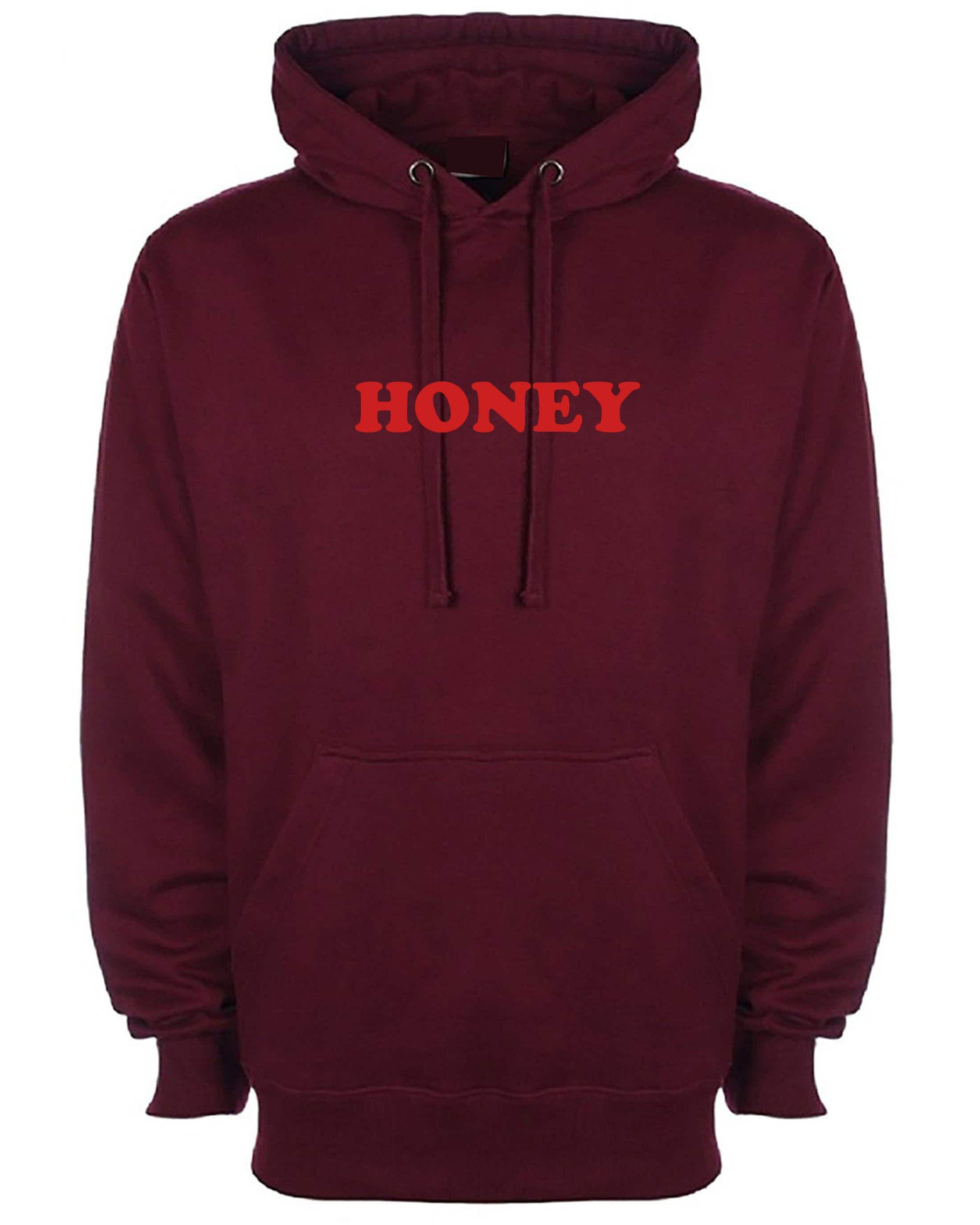 Honey red blogger retro celebrity ladies womens slogan hoodie hoody hood hooded gift for bf gf birthday christmas valentines top