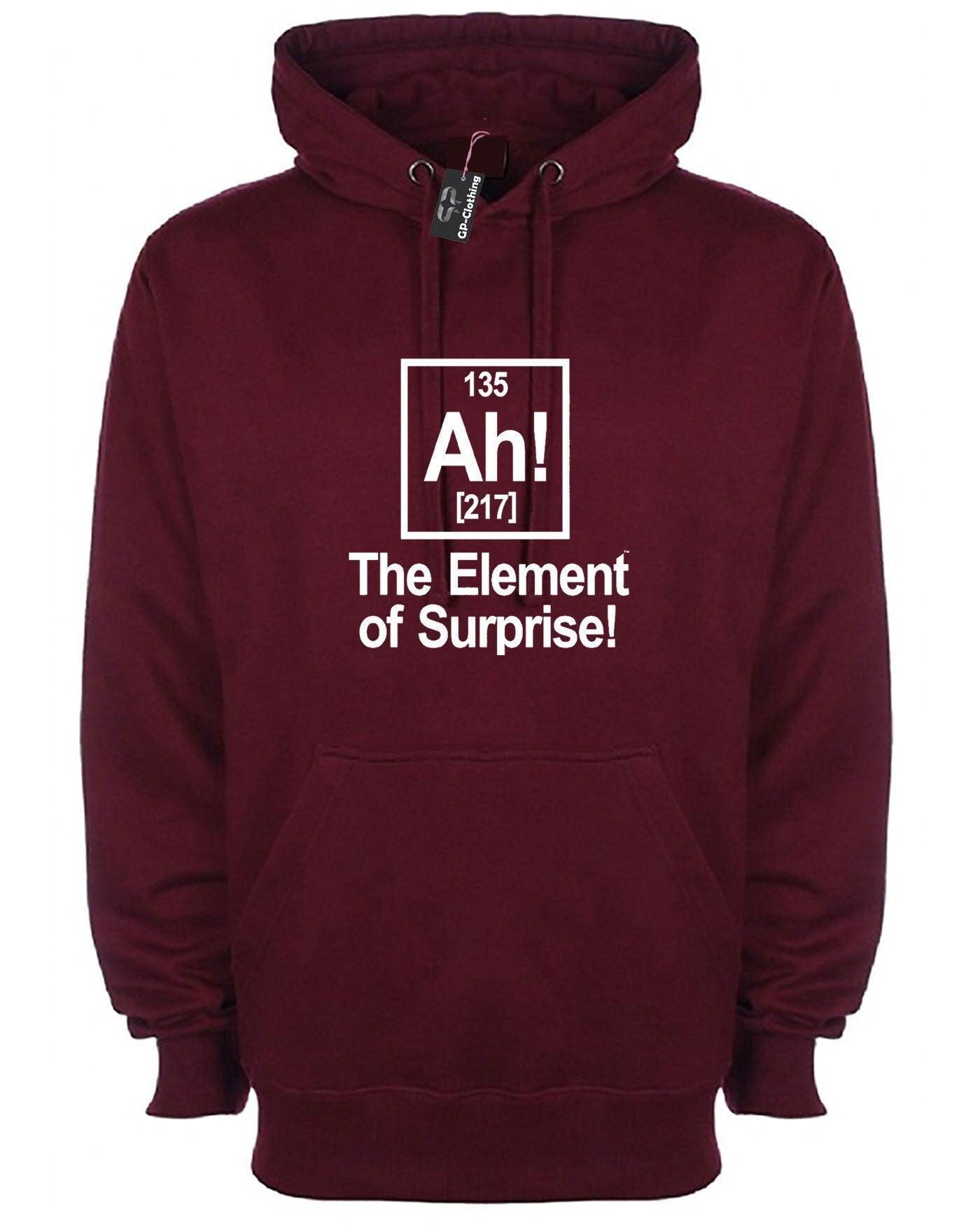 Ah element of surprise hoodie hoody hood hooded joke science gift birthday funny geek womens mens ladies top unisex