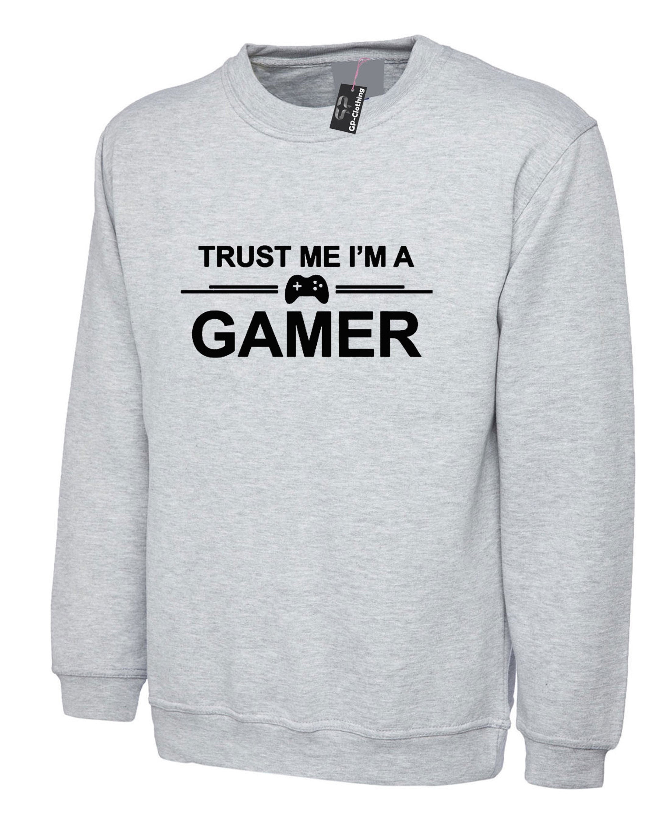 Trust me i'm a gamer sweatshirt jumper sweater shirt gift for game lovers play station ps video games mens ladies birthday christmas gift