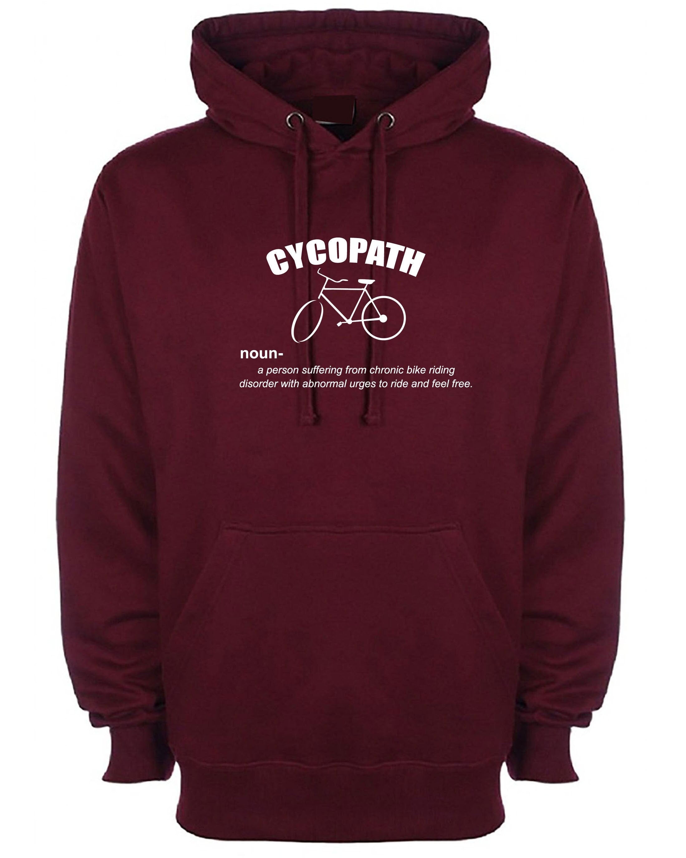 Cycopath hoodie funny cycling cycle lover gift hoody gift for mens womens birthday gym workout joke idea present hood hooded