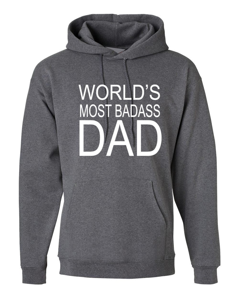 World's most badass dad hoodie hoody hood hooded funny gift for dad daddy papa father's day birthday christmas joke grandad.