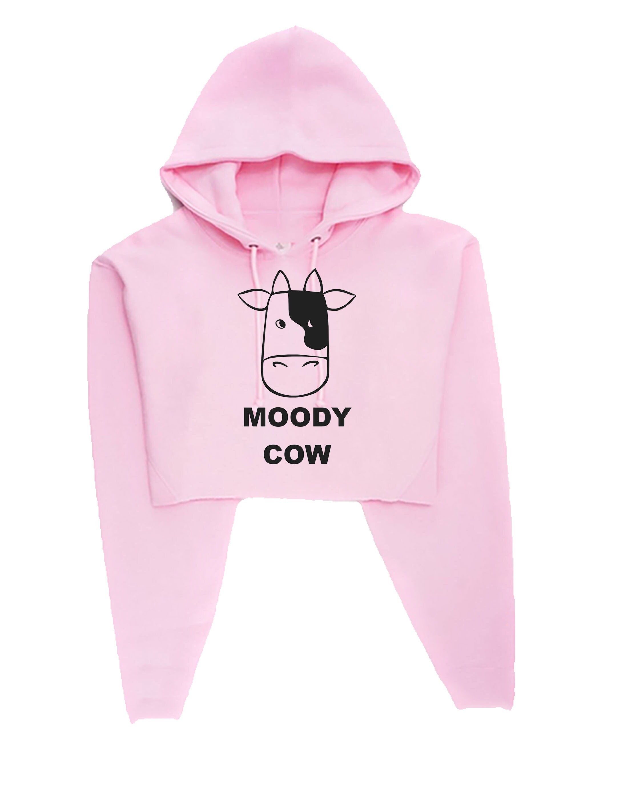 Moody cow crop top crop-top crop tops hoodie hoody hood hooded ladies mother's day birthday joke gift mum mama funny present christmas