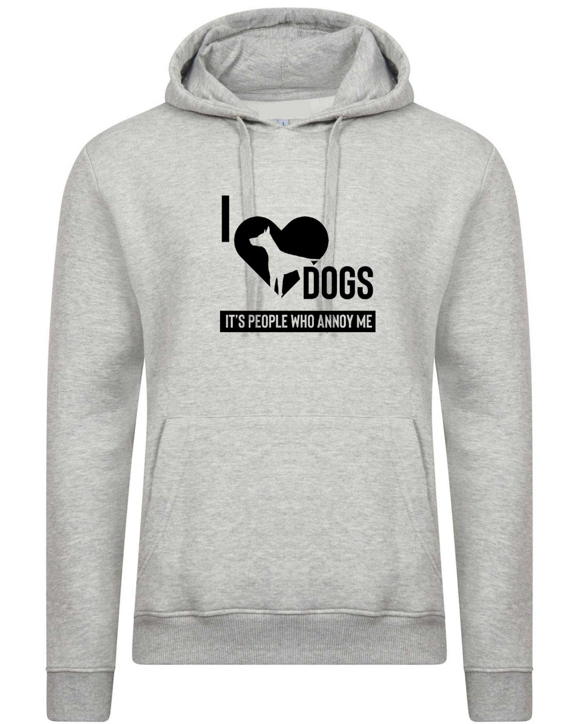 I love dogs hoodie people annoy me anti people hoody gift for dog lovers pet lover unisex womens present funny hood hooded birthday