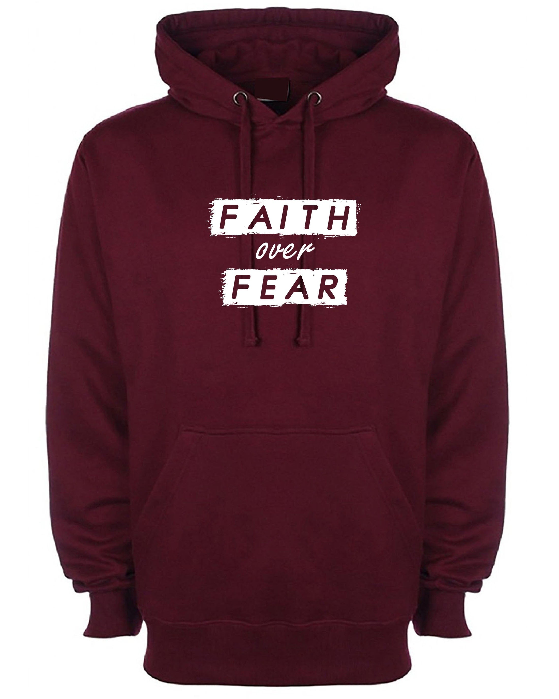 Faith over fear hoodie hoody hood hooded christian top gift for her him christmas xmas present unisex top slogan