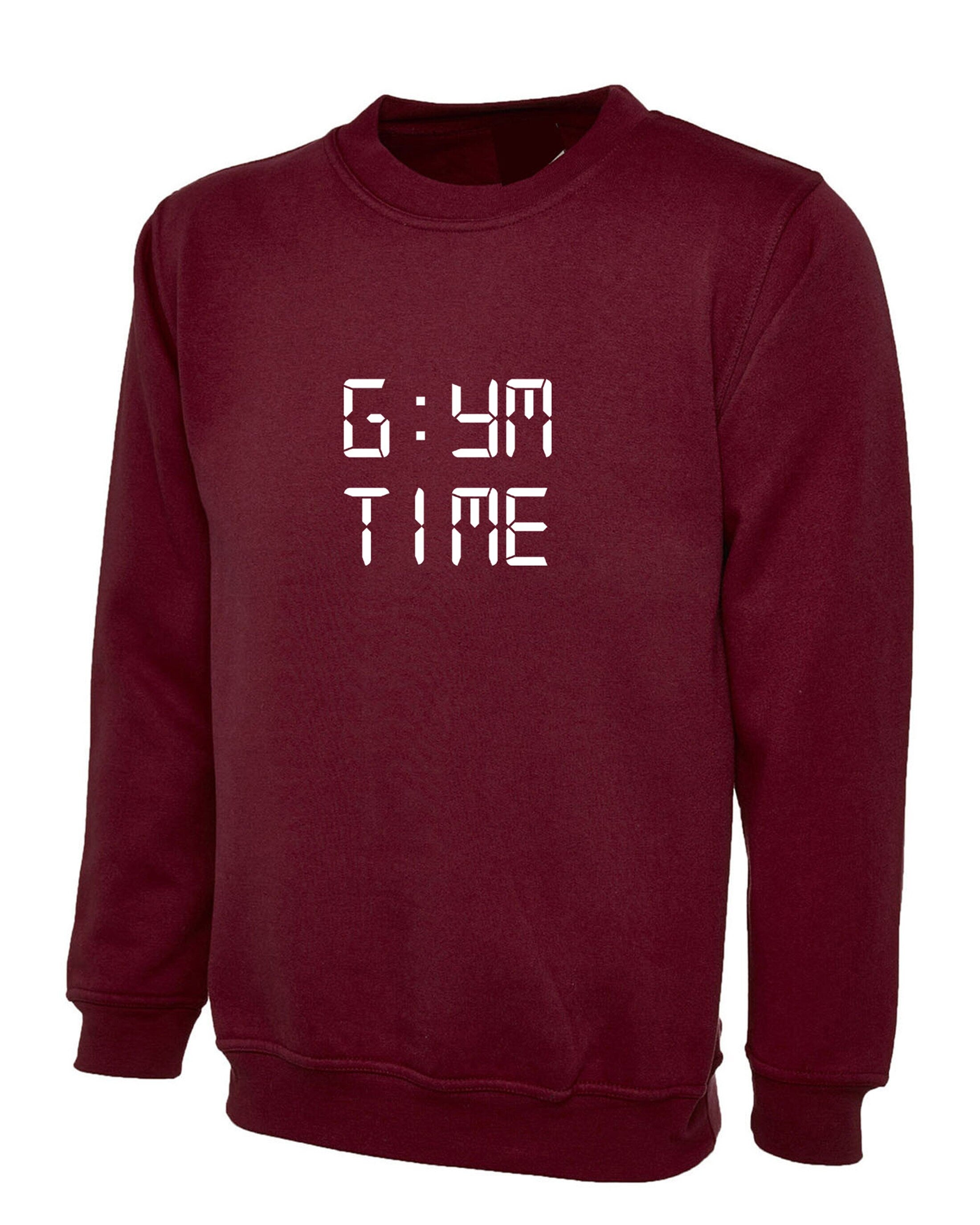 Gym time funny mens womens ladies sweatshirt jumper sweater shirt gift for gym lovers workout exercise nma boxing jigging yoga analog