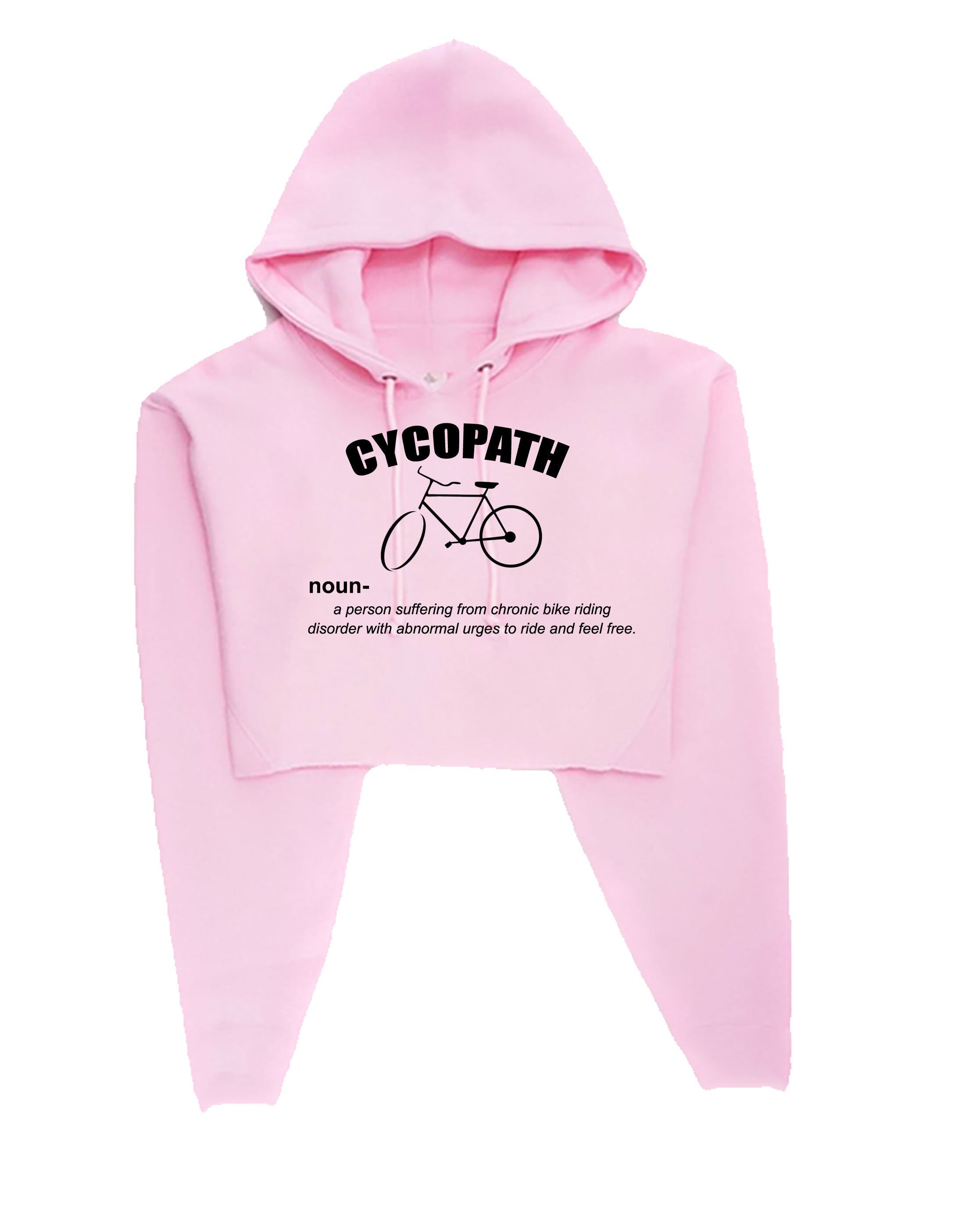 Cycopath crop-top crop tops crop tops croptop hooded hood hoodie hoody funny cycling cycle lover gift gift for womens ladies