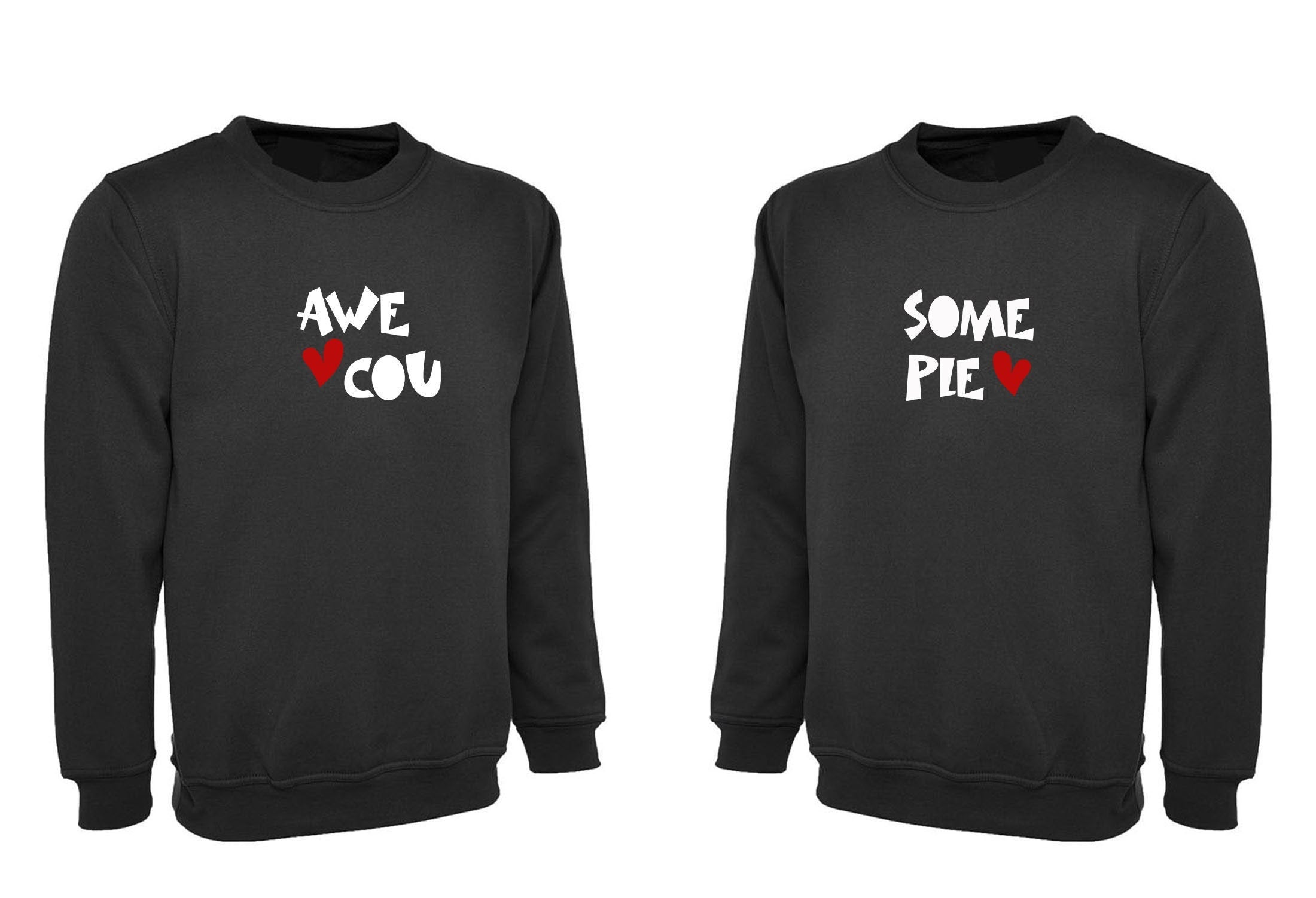 Couple matching funny shirts awesome couple sweatshirt jumper sweater shirt joke valentines outfit wedding love marriage anniversary