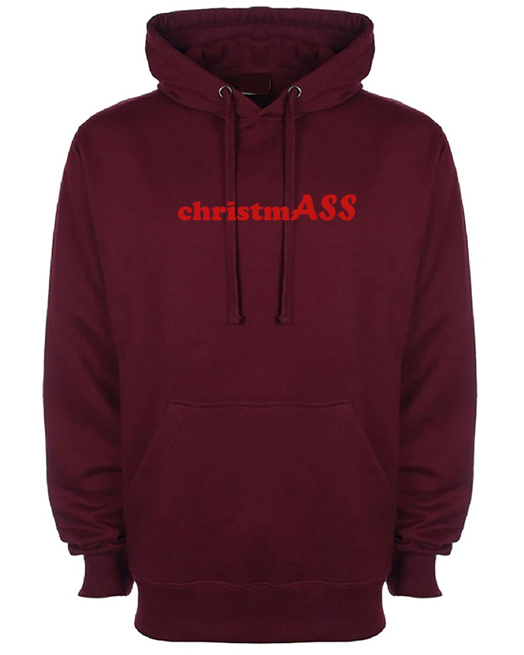 Christmass hoodie hoody hood hooded funny xmas top naughty idea unisex ladies womens present slogan joke humorous present