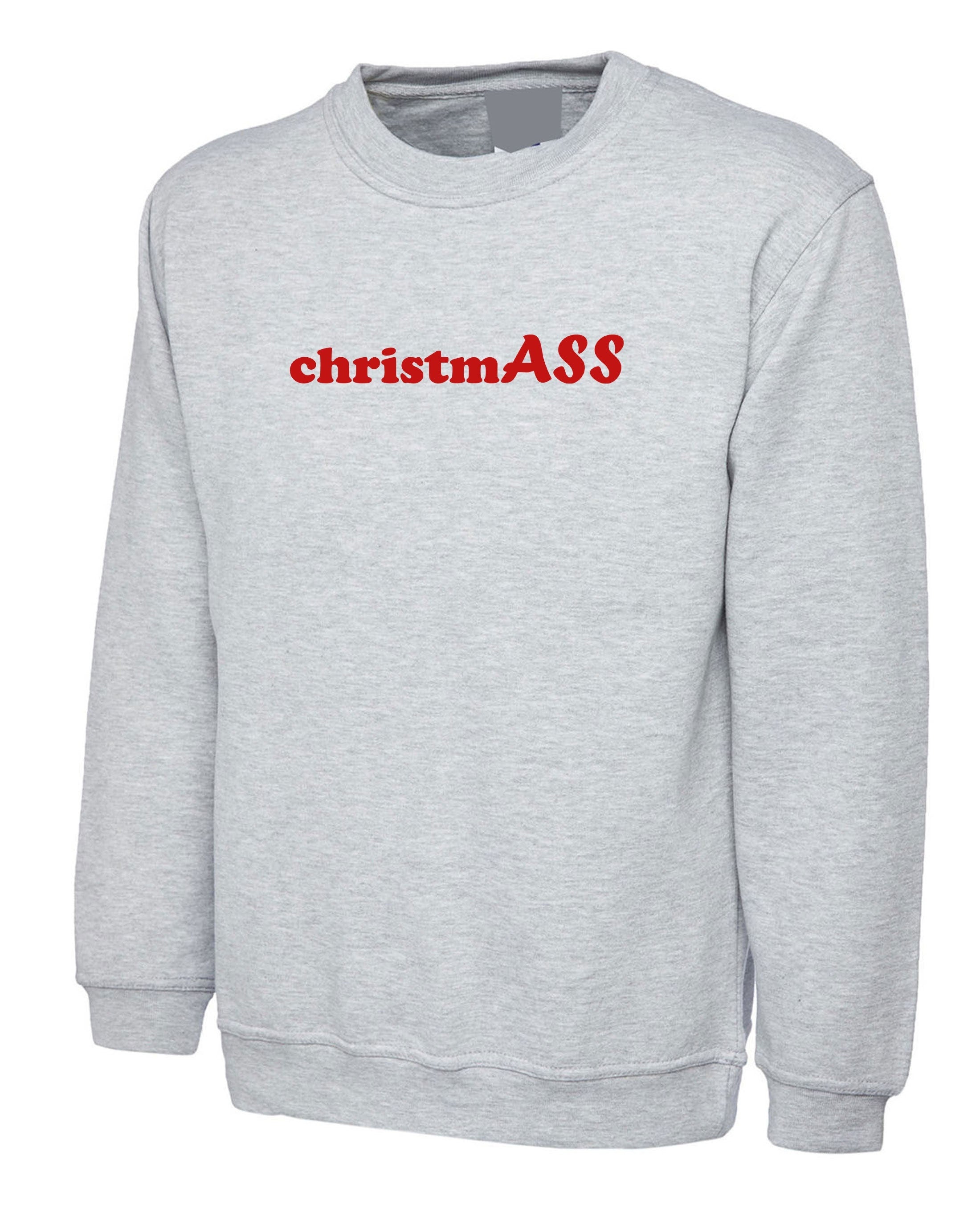 Christmass sweatshirt jumper sweater shirt funny xmas top naughty idea unisex ladies womens present slogan joke humorous present