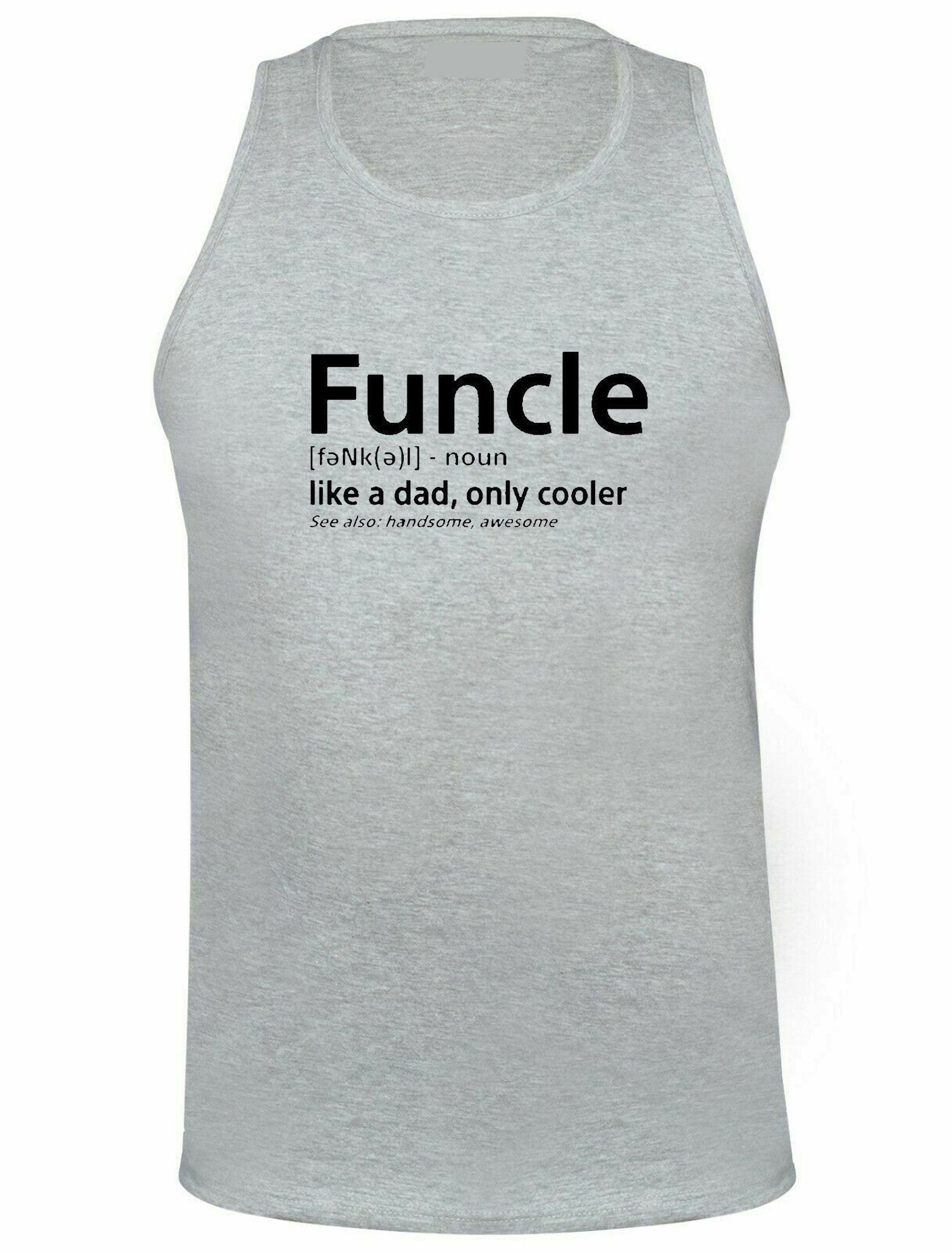 Funcle awesome uncle looks cool vest vests gym workout exercise yoga joggin fathers day birthday funny uncle cooler christmas gift for uncle