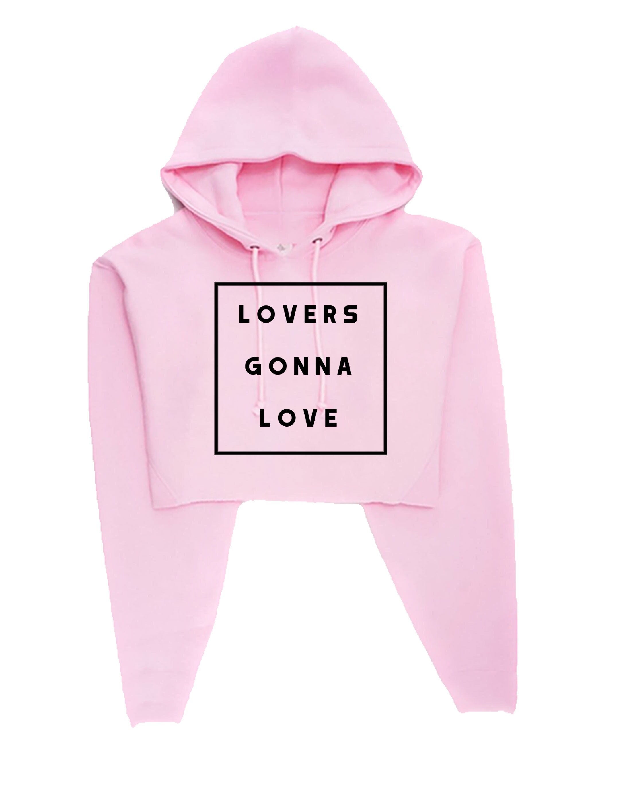 Lovers gonna love crop tops hoodie hood crop-tops ladies gift slogan womens chrismtams present love wins love is love present valentines