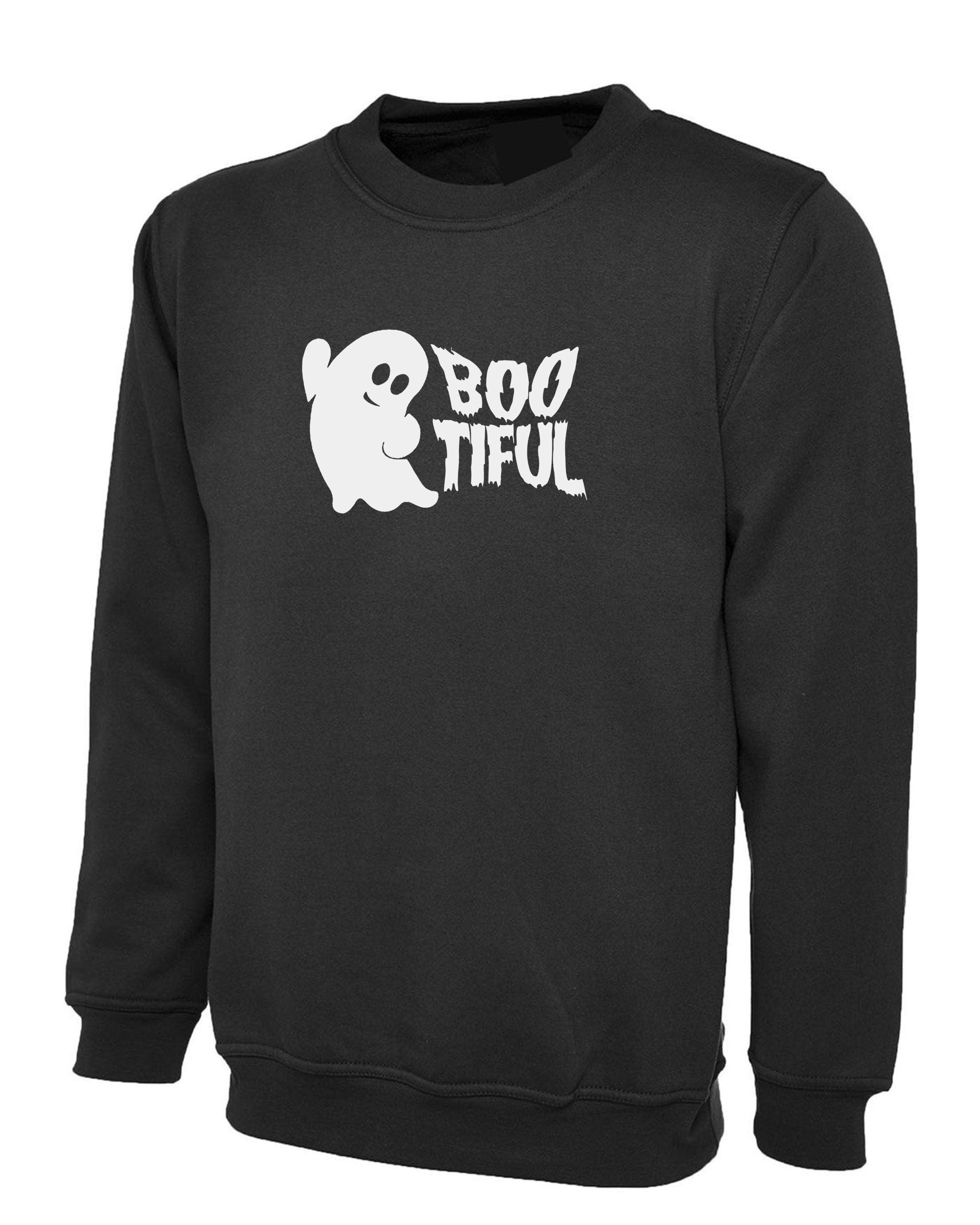 Funny ghost for halloween costume outfit mens womens unisex have a boo-tiful day sweatshirt jumper sweater shirt beautiful boo joke ladies