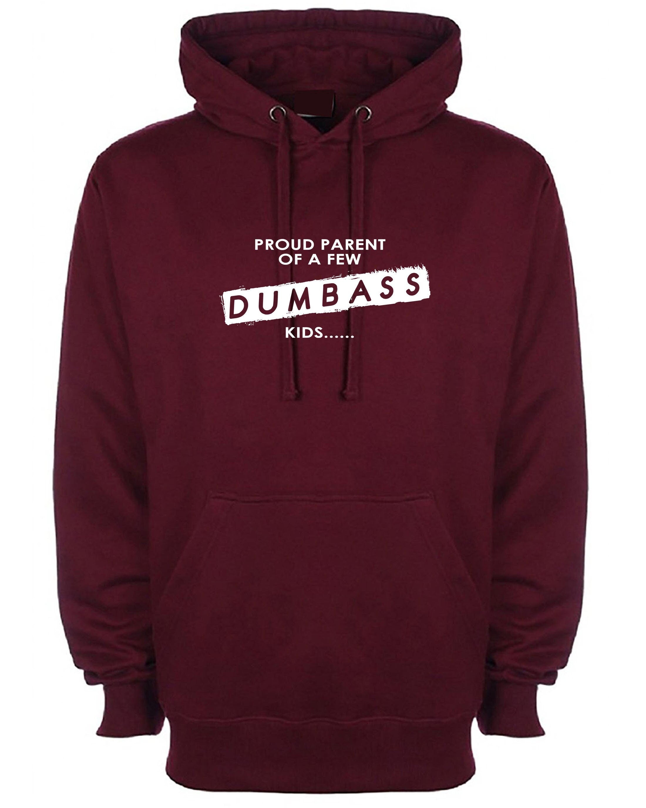 Proud parent of a few dumbass kids funny gift hoodie hoody hood hooded present for parents naughty kids birthday joke unisex