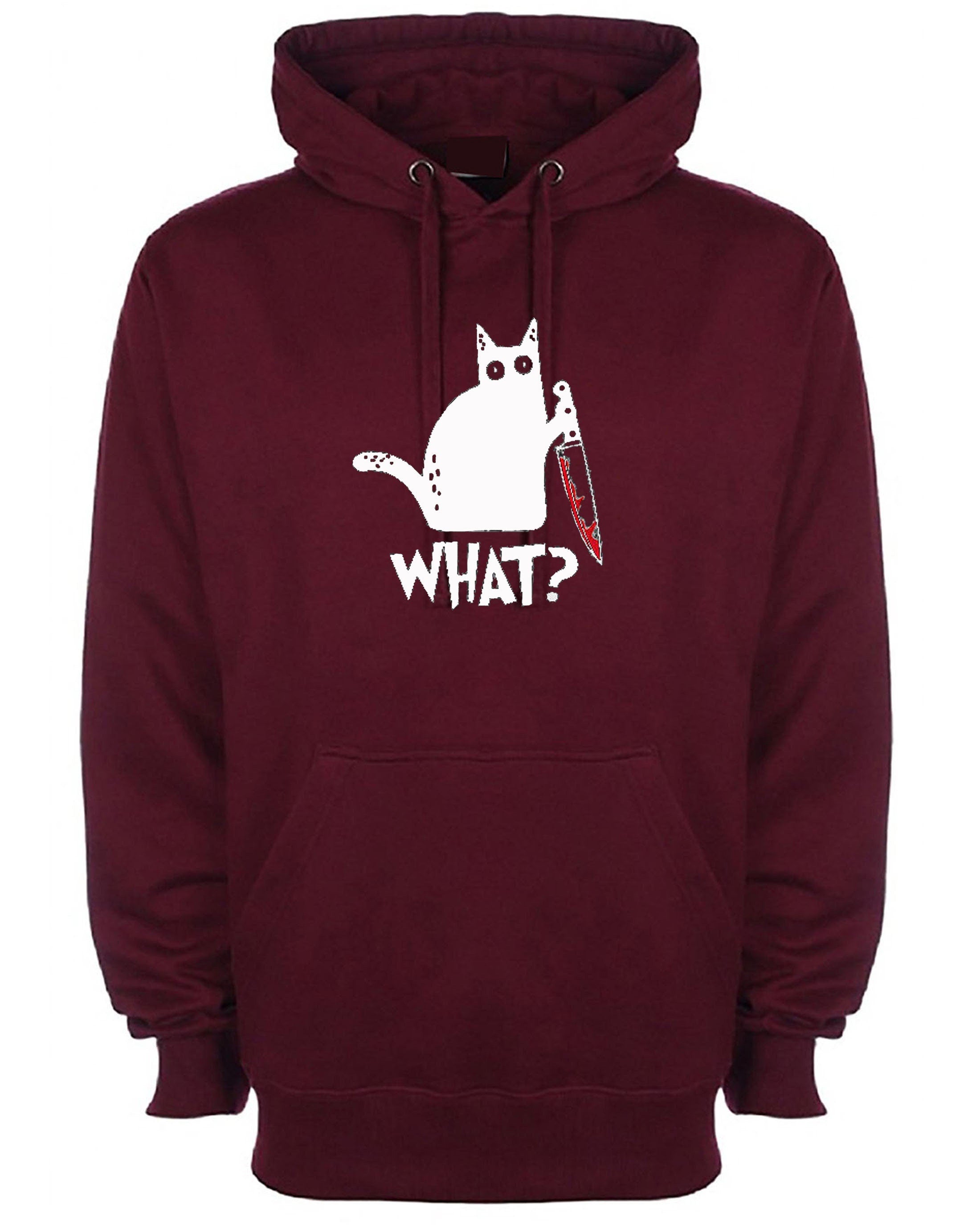 Halloween cat with knife what print murderous cat funny party unisex hoodie hoody hood hooded halloween costume outfit scary top