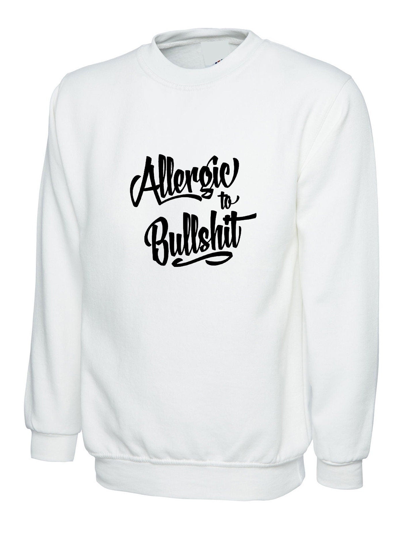 Allergic to bullshit sweatshirt jumper sweater shirt street fashion urban cocaine high skate funny rude sarcastic womens unisex top