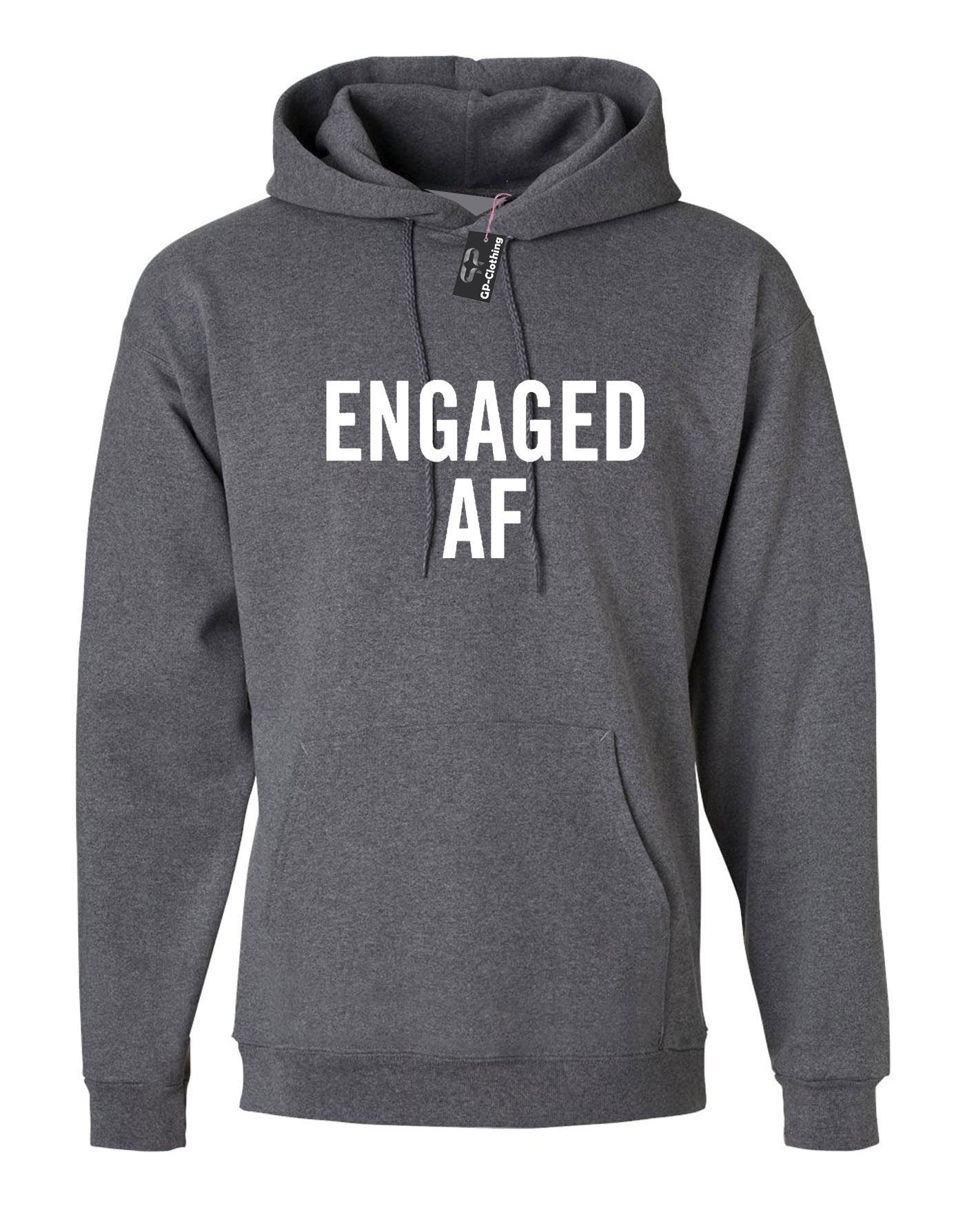 Engaged af hoodie hoody hood hooded stag hen engagement gift newly engaged top quality funny unisex womens ladies mens valentines