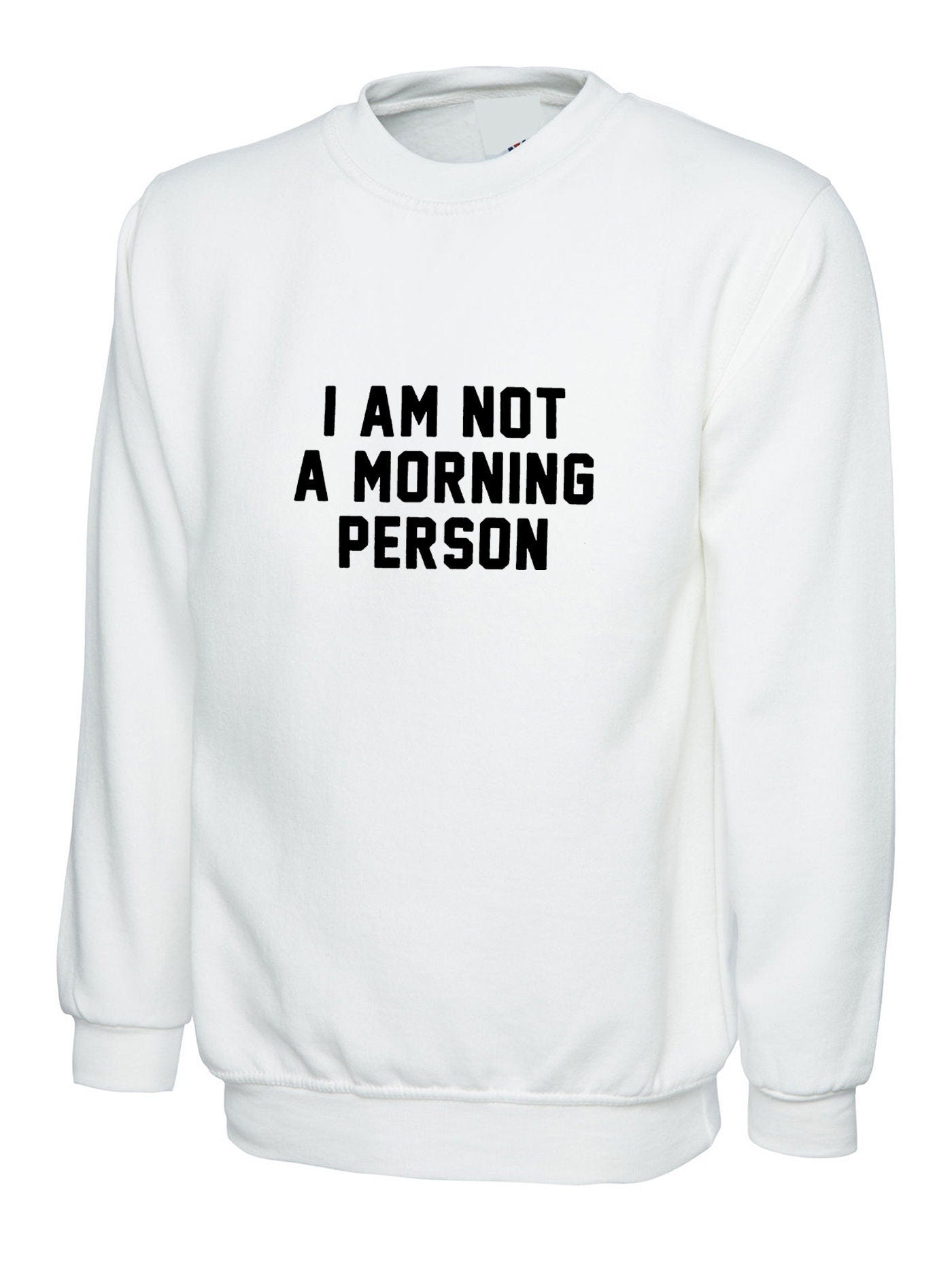 I am not a morning person hate mornings lazy night owl funny womens ladies sweatshirt jumper sweater shirt gift unisex birthday